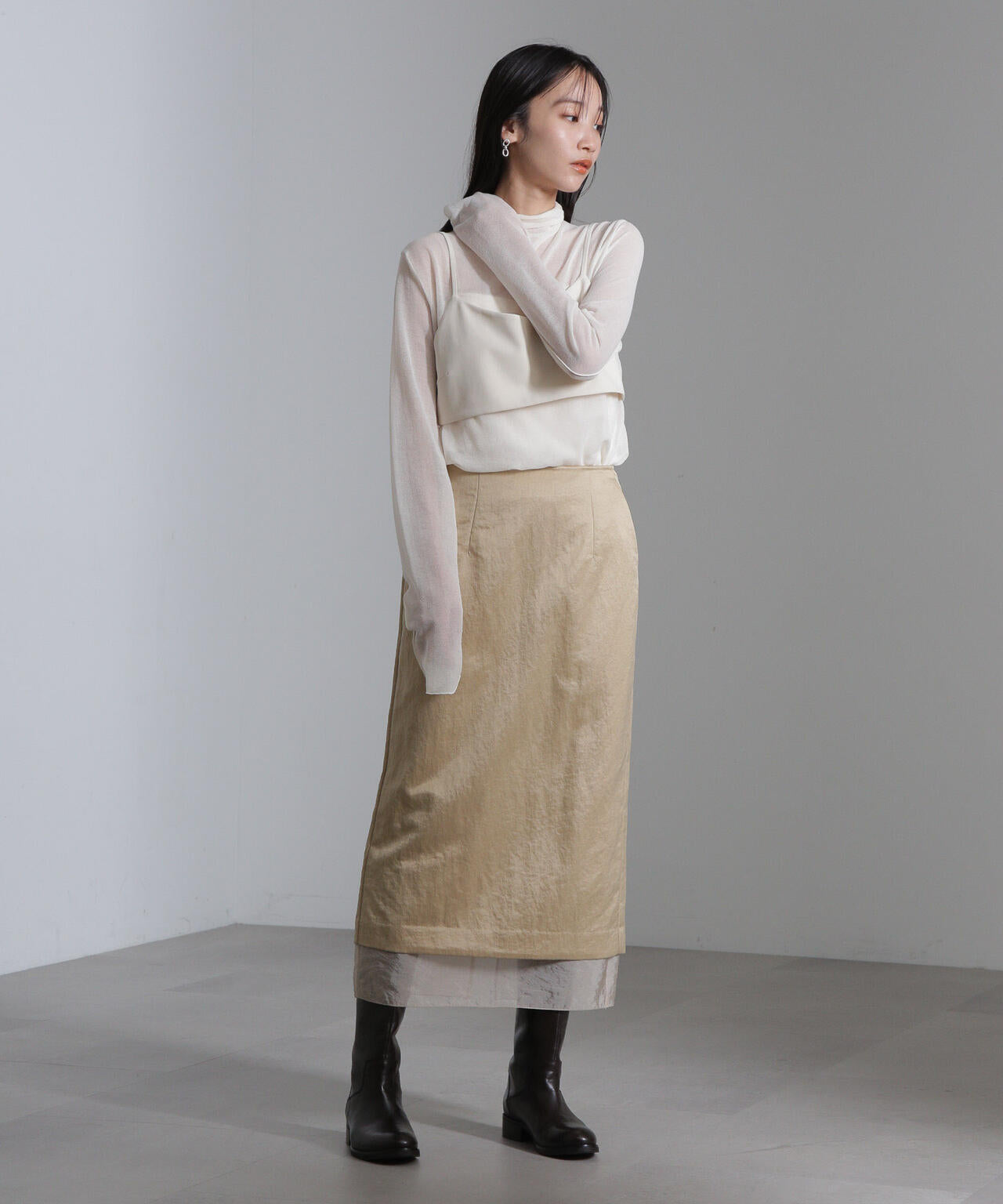 ショートキャミ付シャツ 6694220312