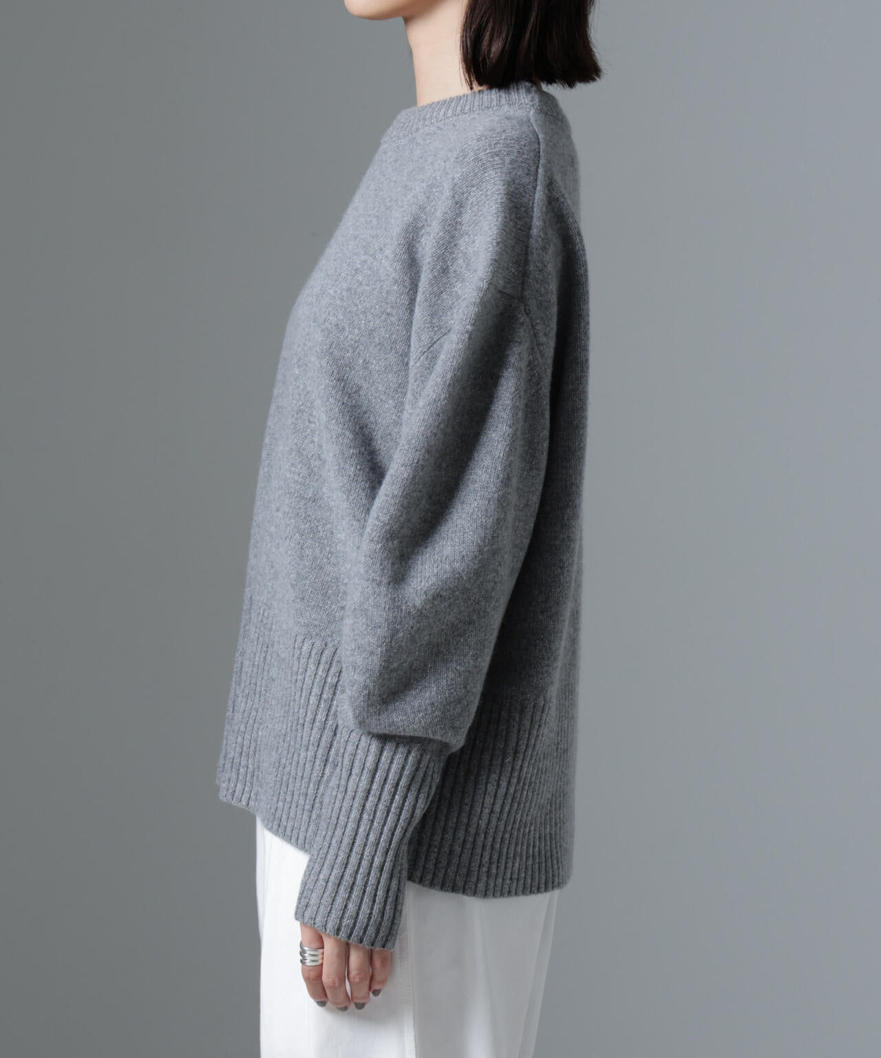 AQUAウールカシミヤクルーネックニット 6694222303