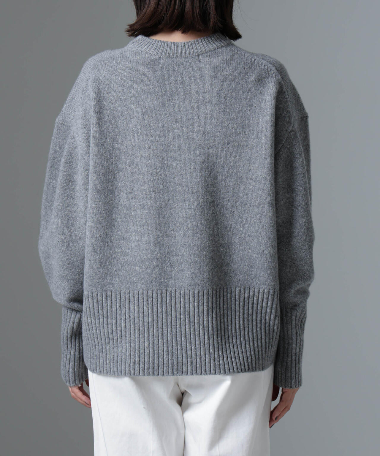 AQUAウールカシミヤクルーネックニット 6694222303