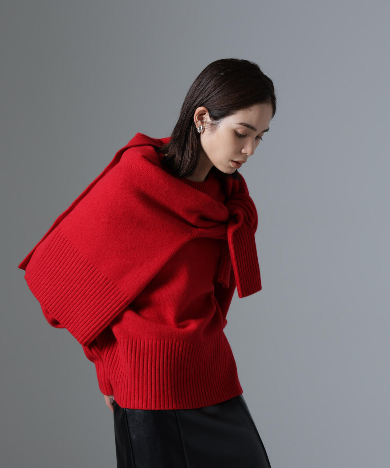 AQUAウールカシミヤクルーネックニット 6694222303