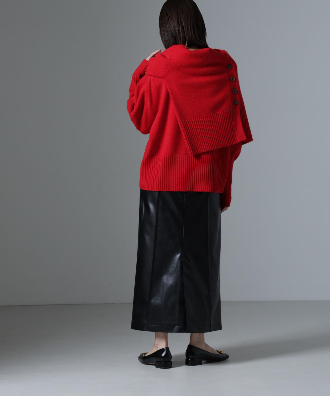 AQUAウールカシミヤクルーネックニット 6694222303