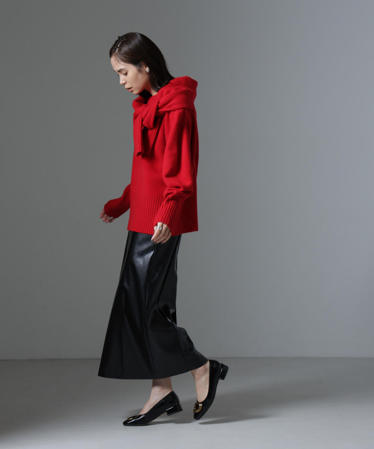 AQUAウールカシミヤクルーネックニット 6694222303