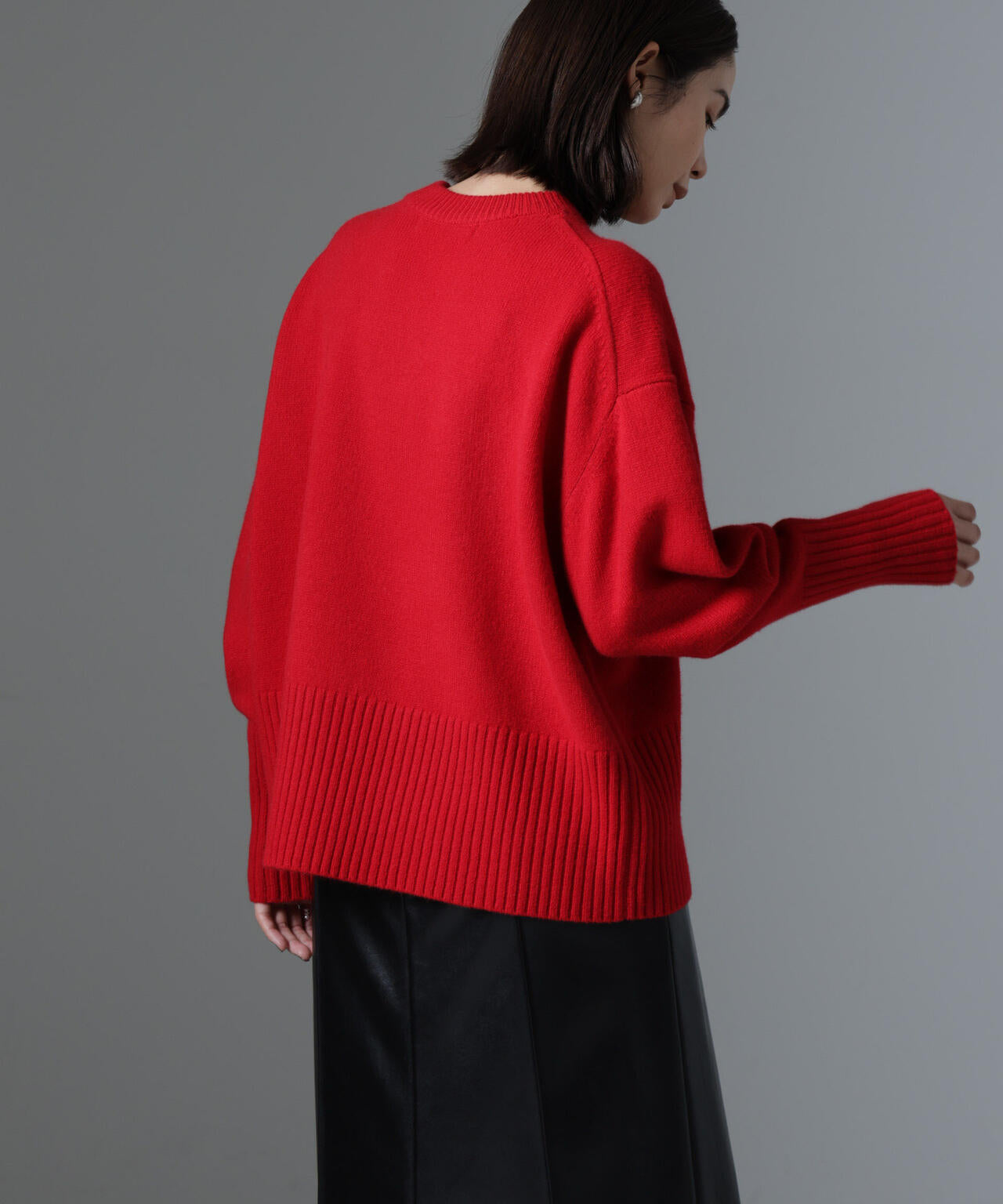 AQUAウールカシミヤクルーネックニット 6694222303