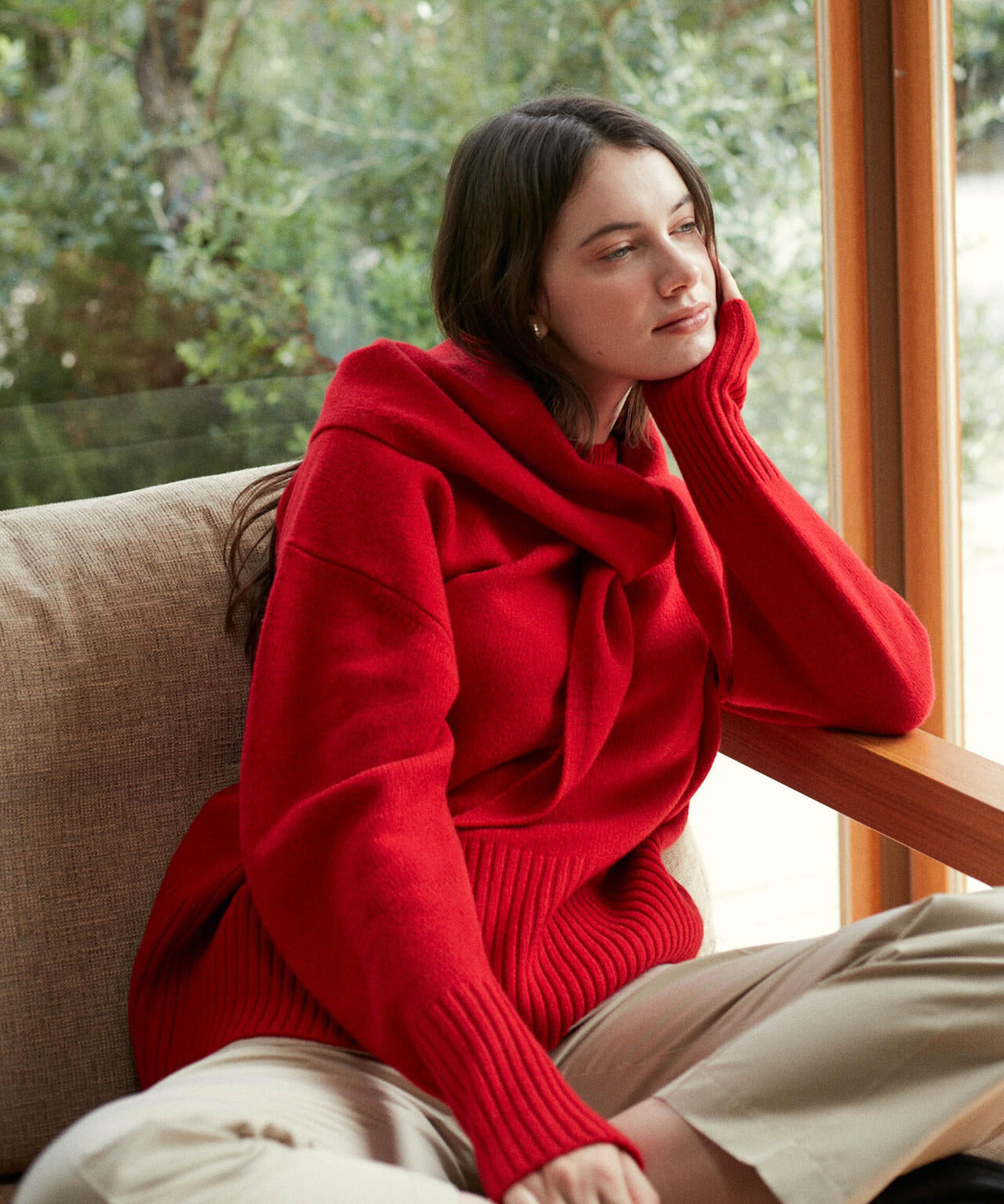 AQUAウールカシミヤクルーネックニット 6694222303