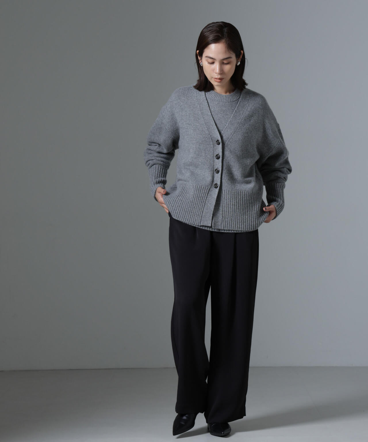 AQUAウールカシミヤカーディガン 6694222304