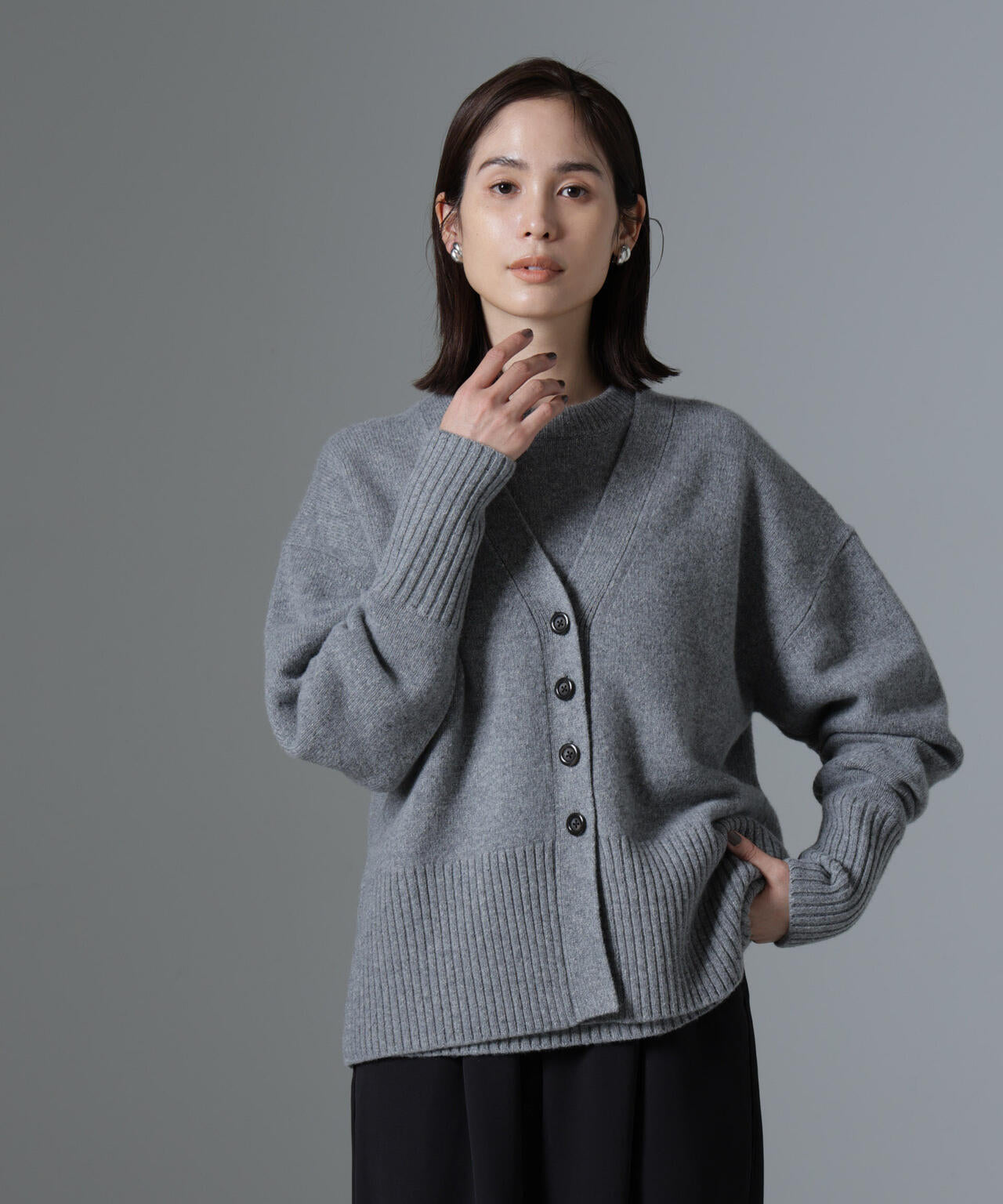 AQUAウールカシミヤカーディガン 6694222304