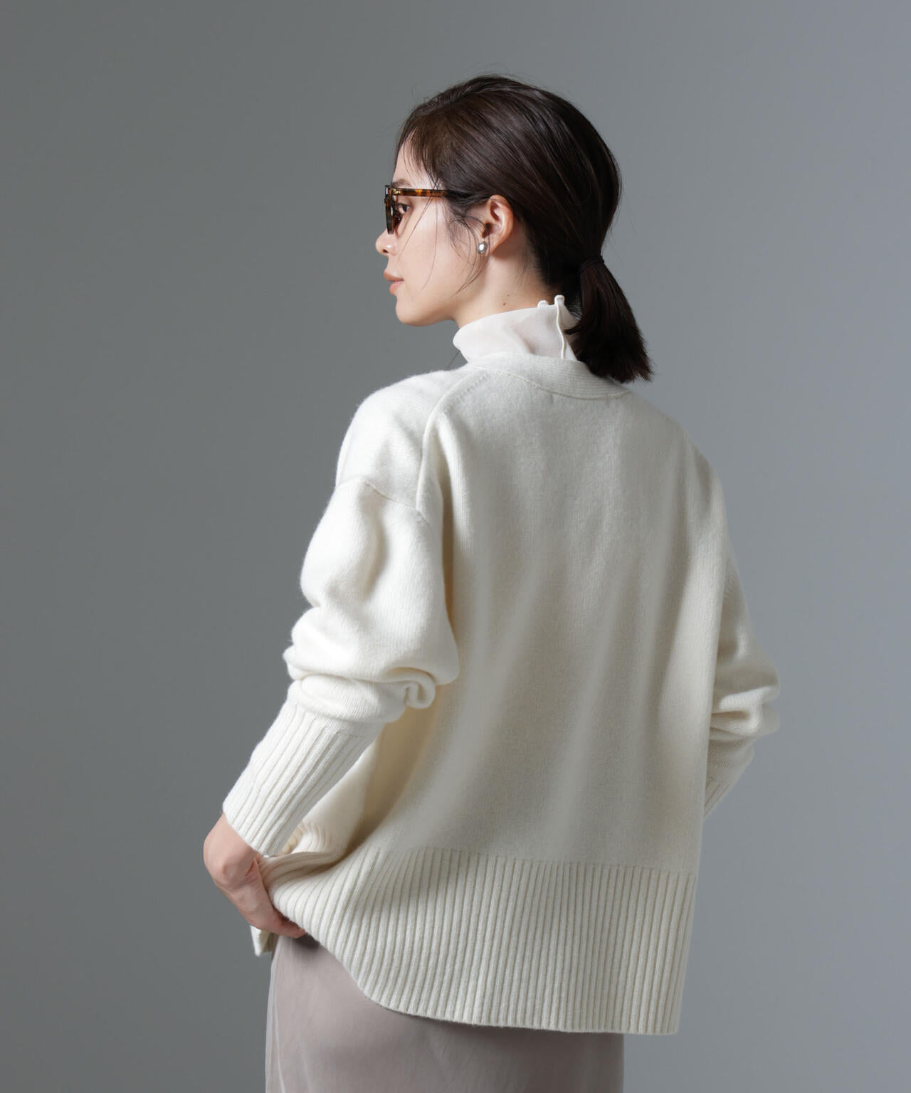 AQUAウールカシミヤカーディガン 6694222304