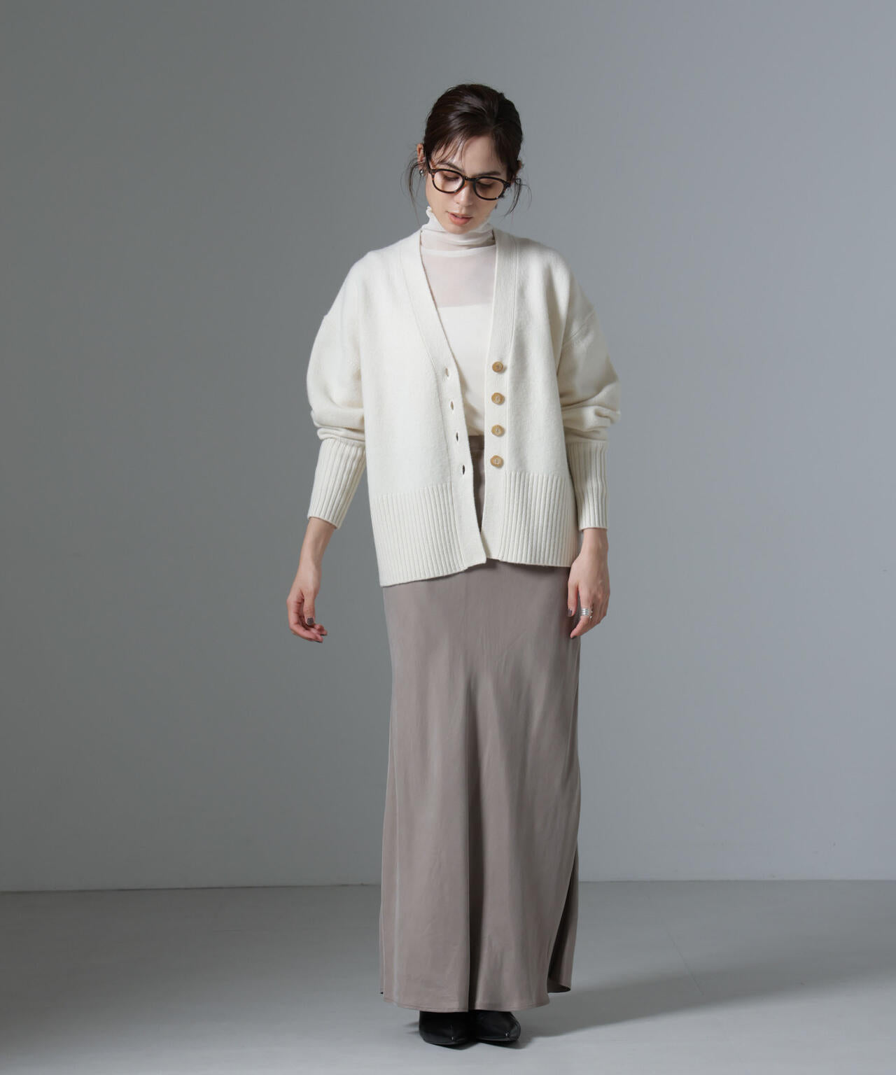 AQUAウールカシミヤカーディガン 6694222304