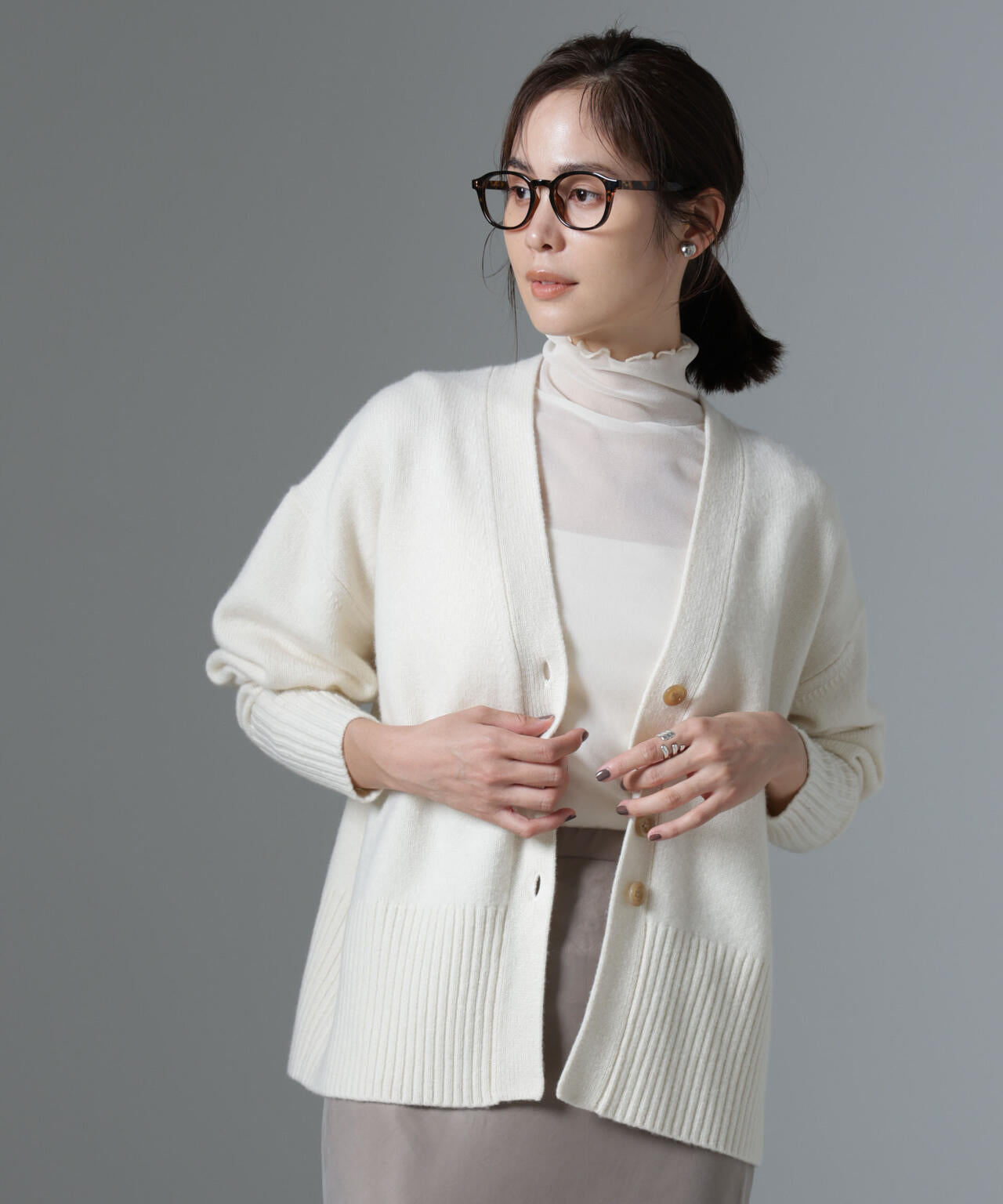 AQUAウールカシミヤカーディガン 6694222304