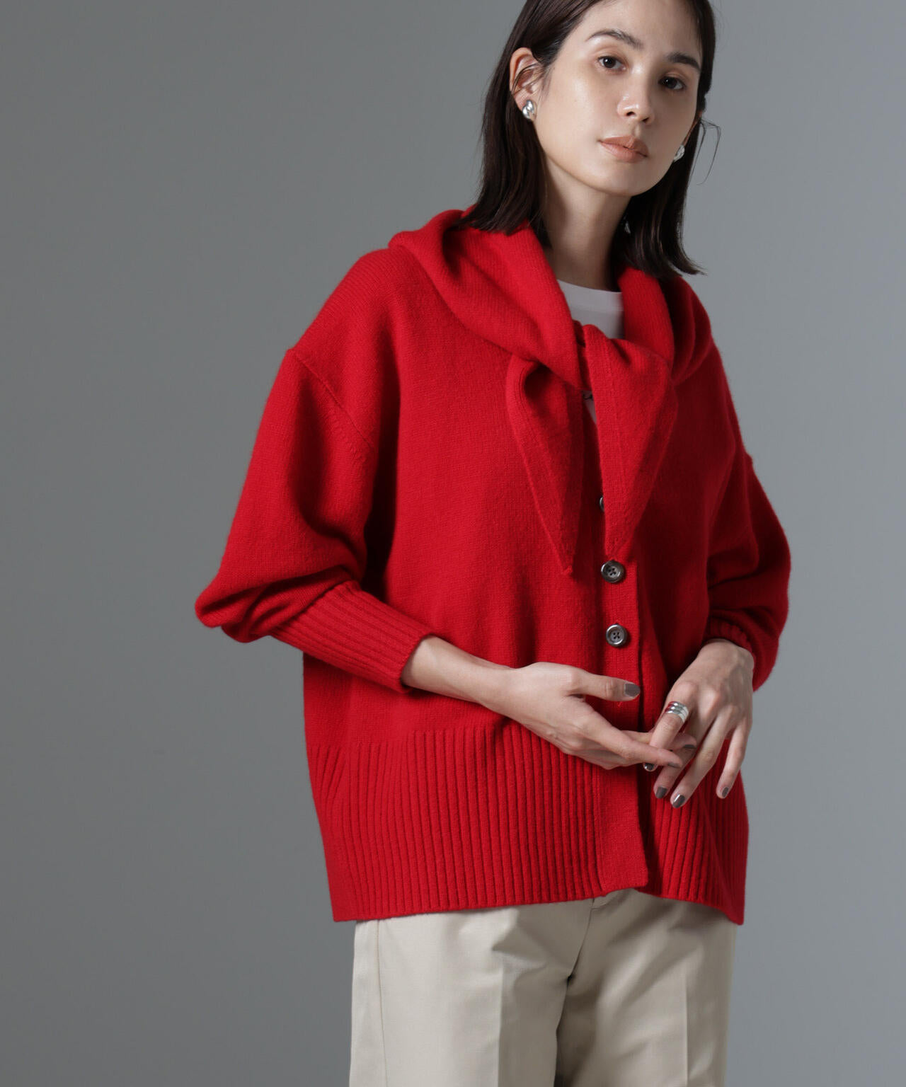 AQUAウールカシミヤカーディガン 6694222304