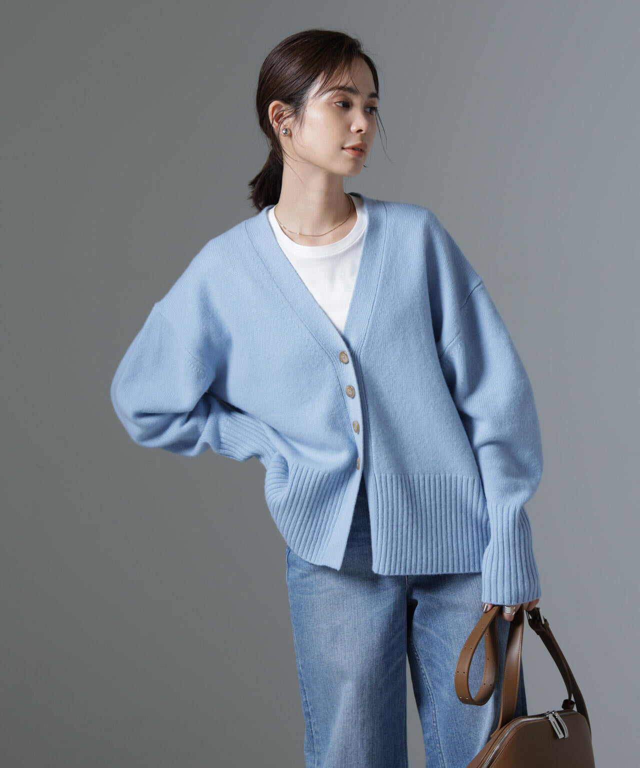 AQUAウールカシミヤカーディガン 6694222304