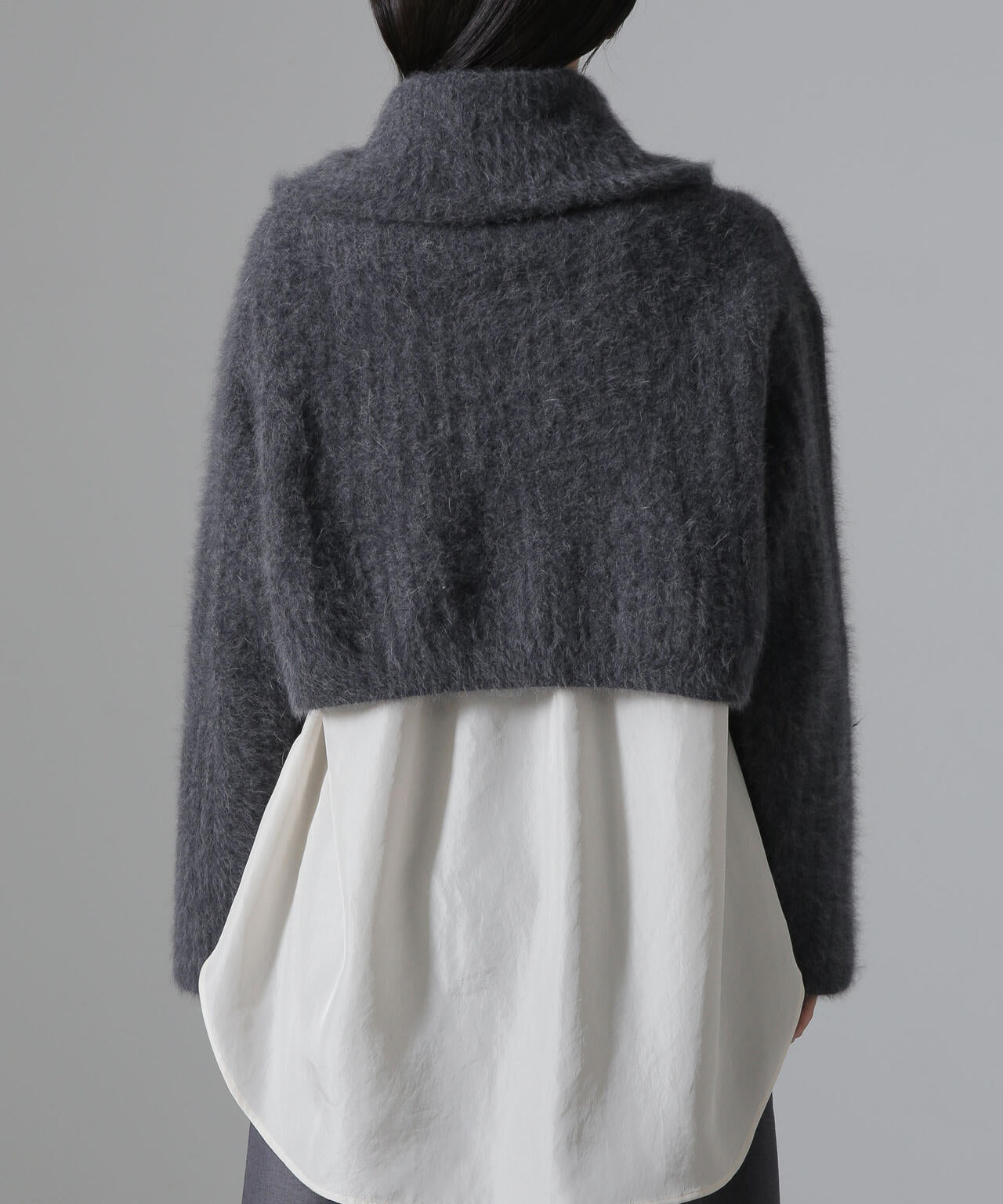 フォックスカシミヤショートジップカーディガン 6694222310