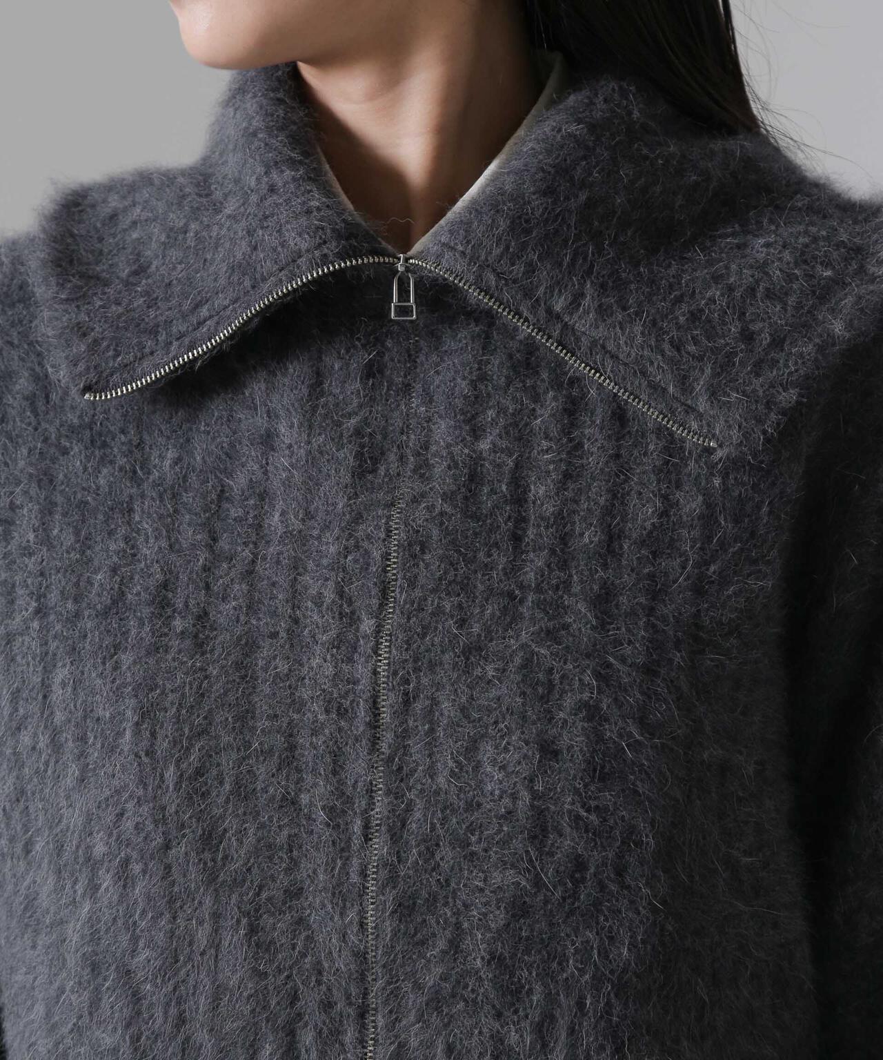 フォックスカシミヤショートジップカーディガン 6694222310