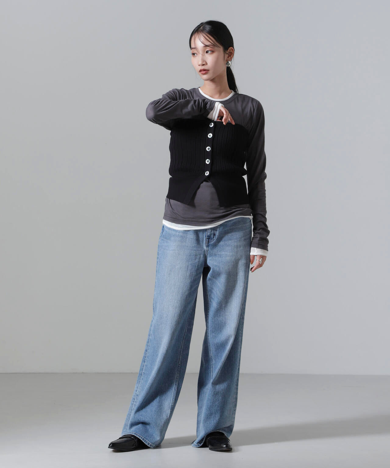 2WAYリブニットベアトップビスチェ 6694222311