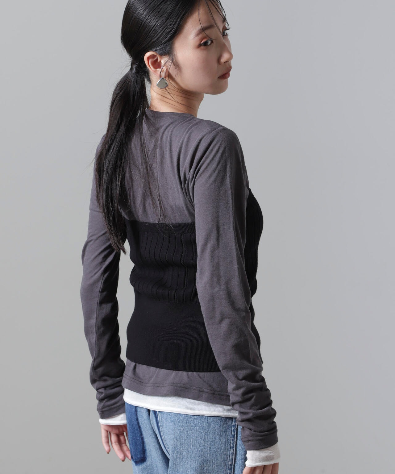 2WAYリブニットベアトップビスチェ 6694222311