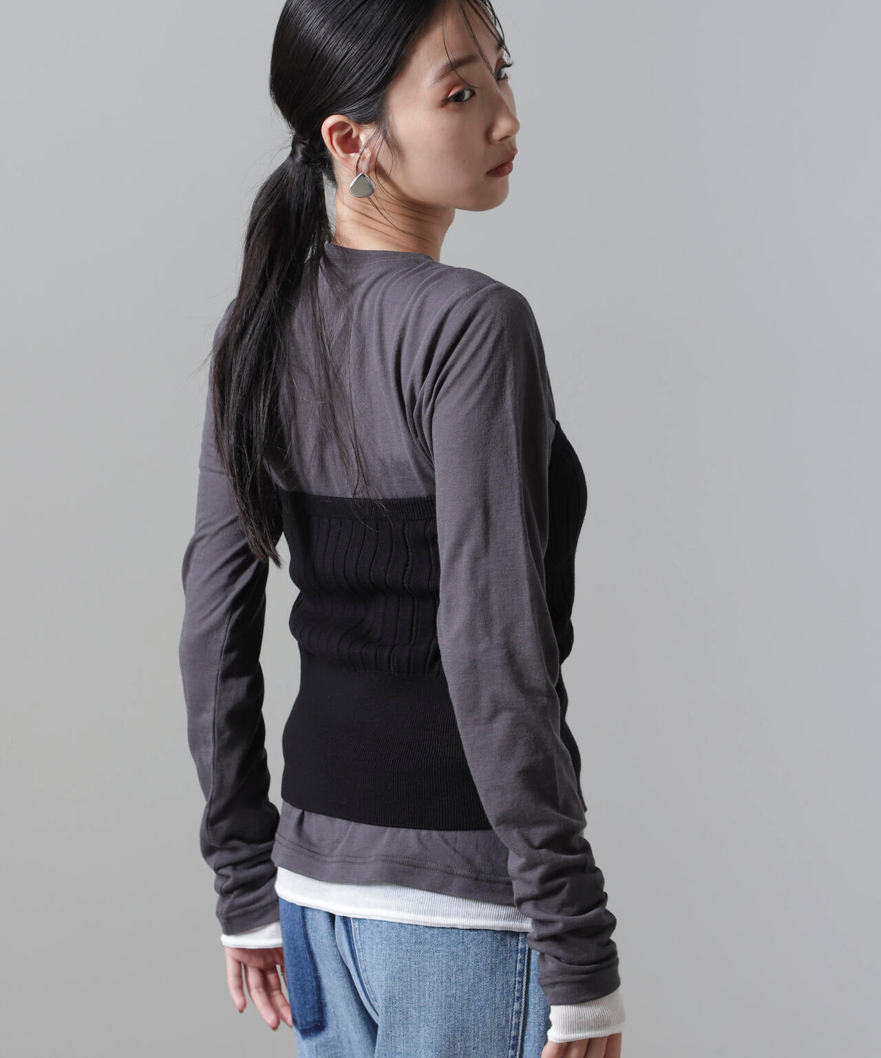 2WAYリブニットベアトップビスチェ 6694222311