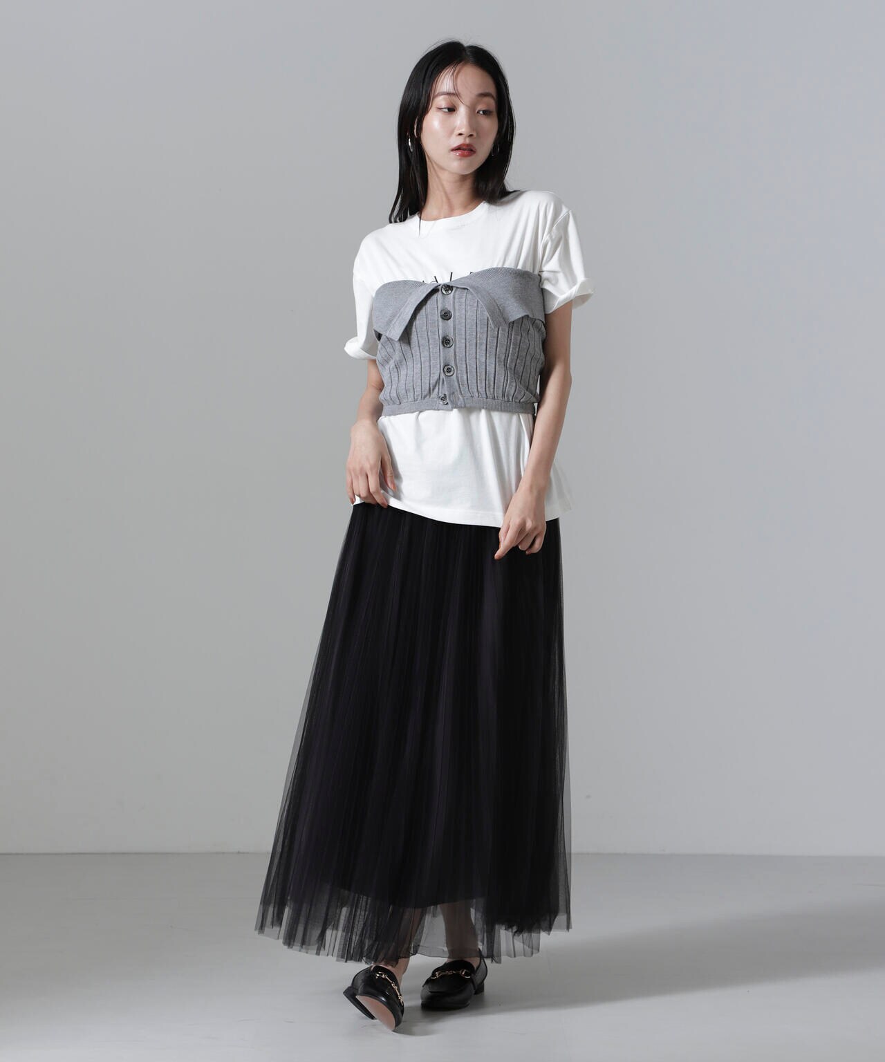 2WAYリブニットベアトップビスチェ 6694222311