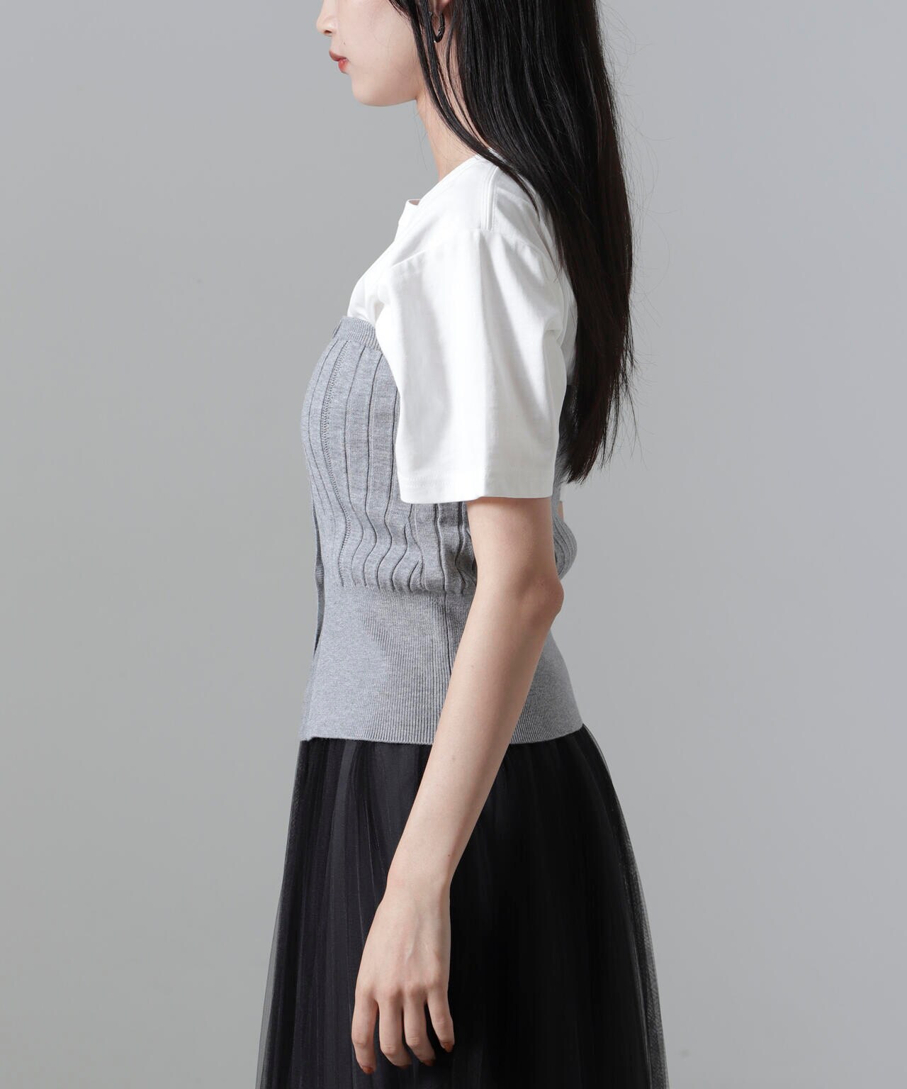 2WAYリブニットベアトップビスチェ 6694222311