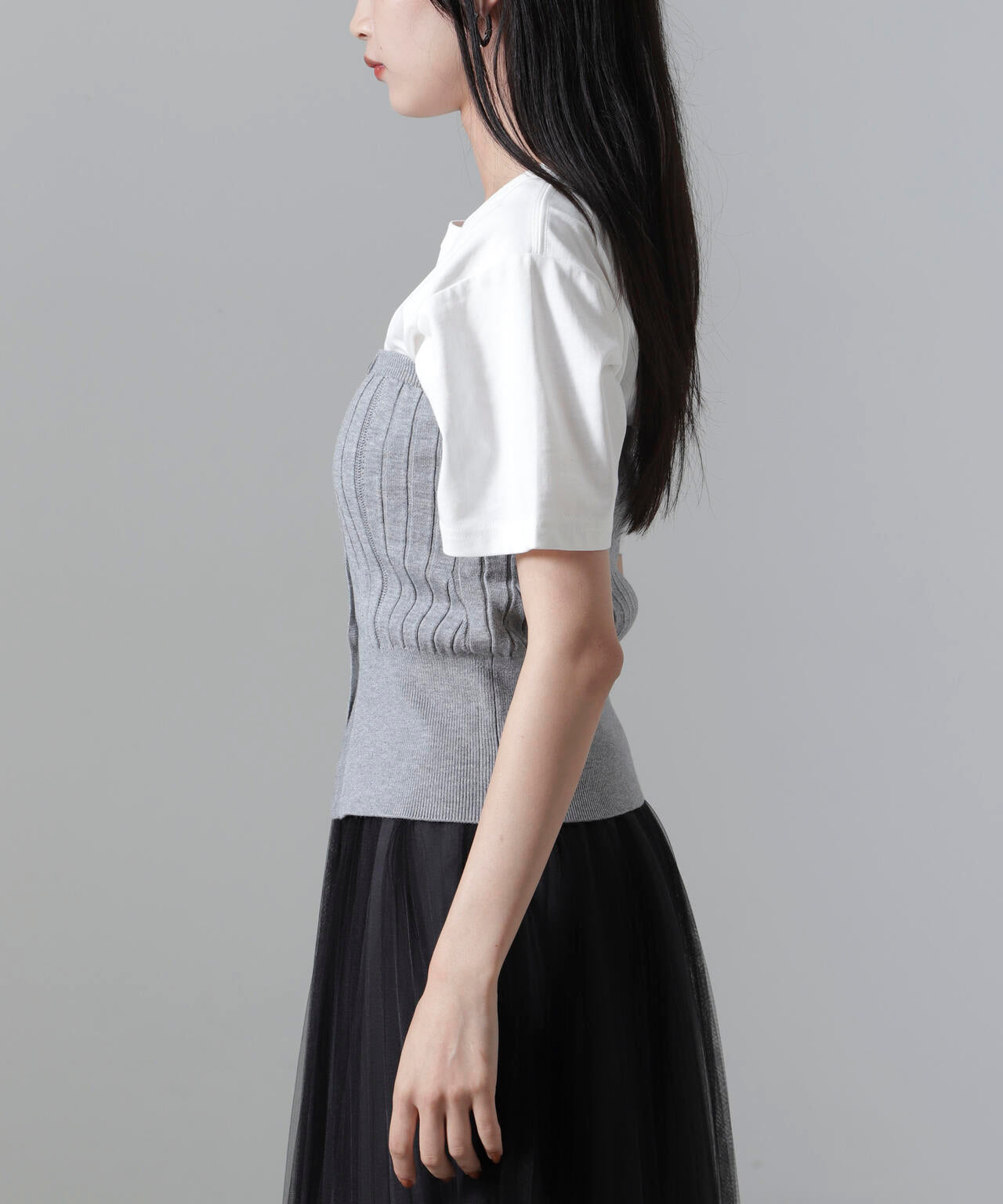 2WAYリブニットベアトップビスチェ 6694222311