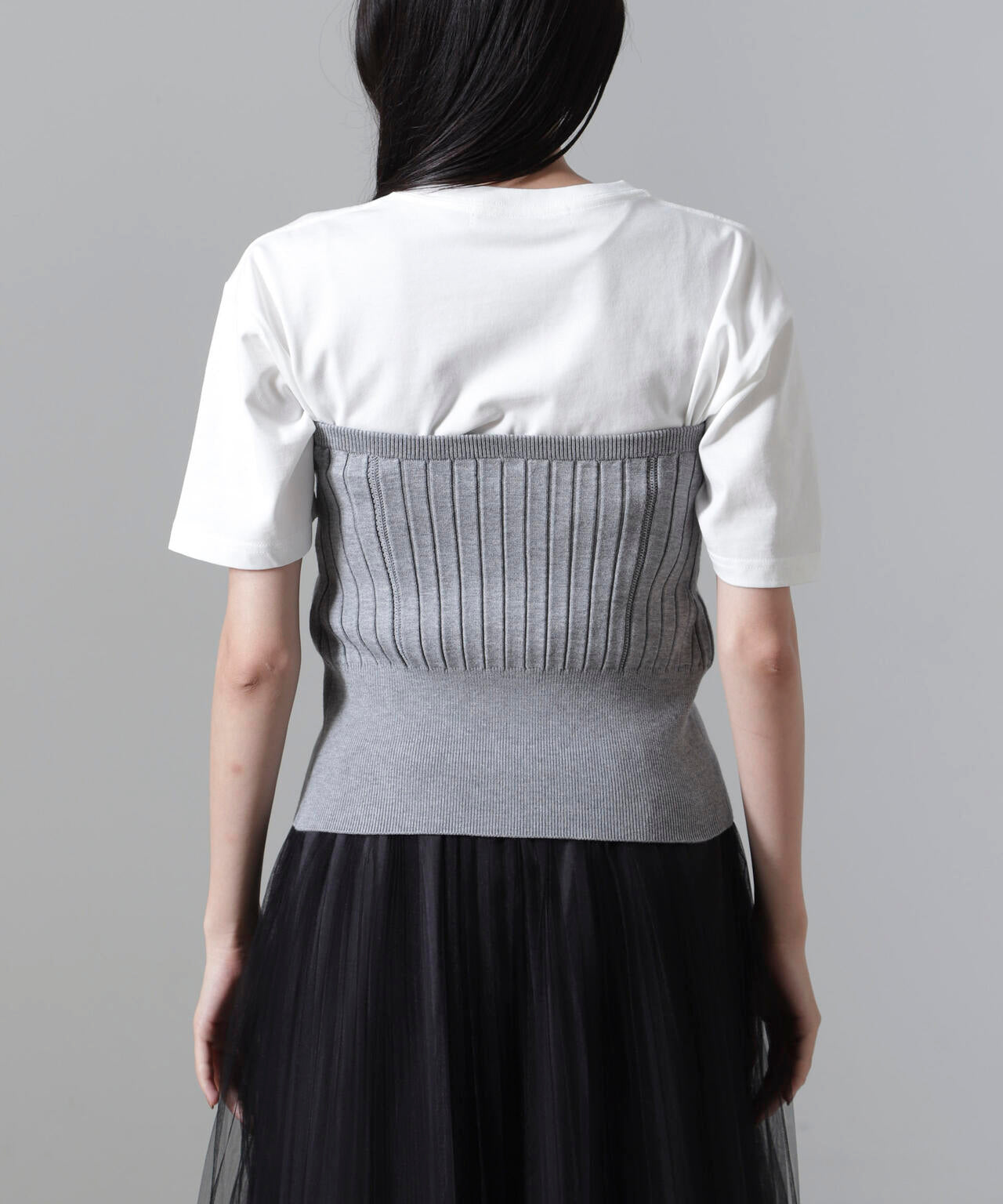 2WAYリブニットベアトップビスチェ 6694222311