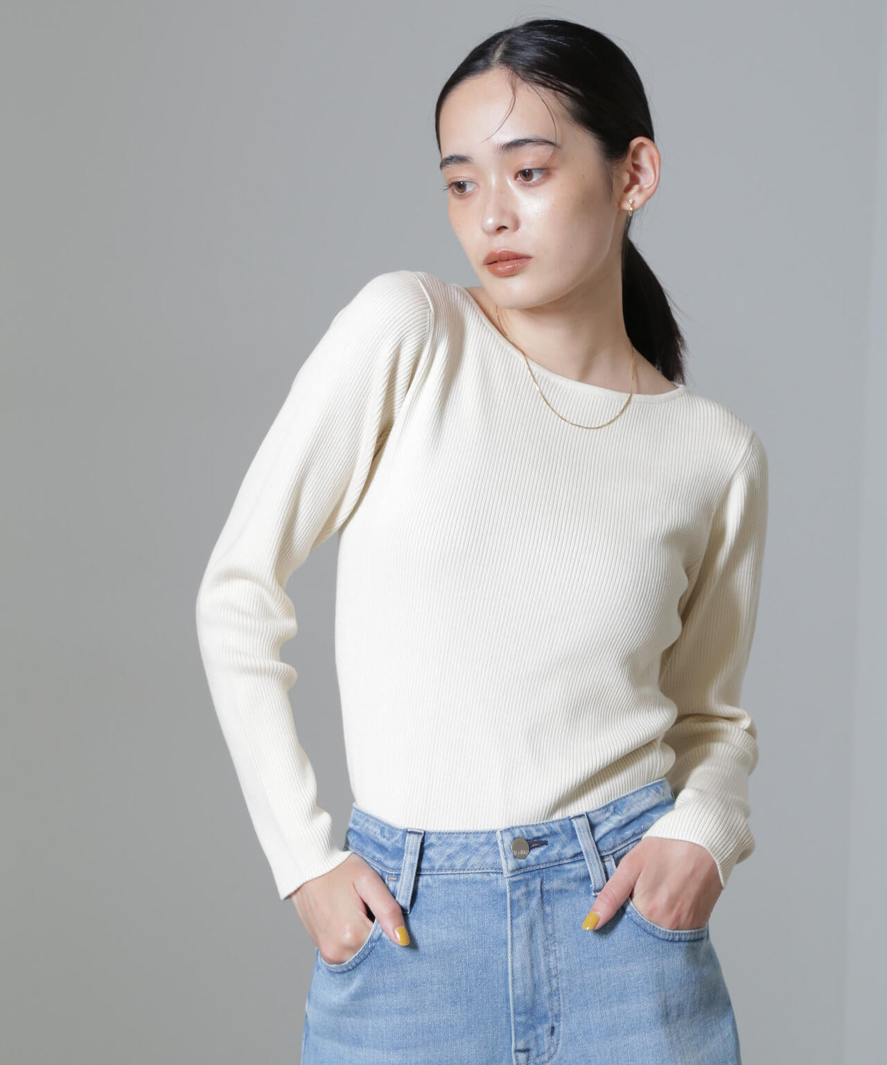 CICA&UVカット加工リブニット 6694222315