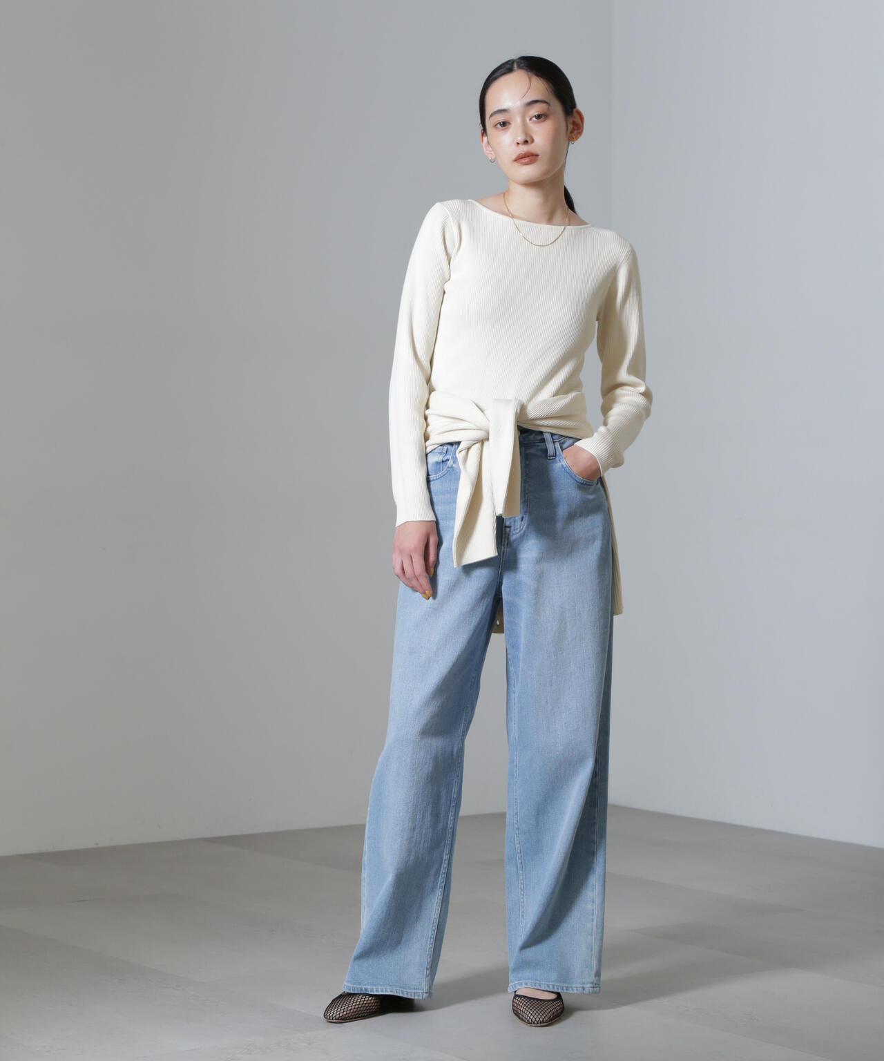 CICA&UVカット加工リブニット 6694222315