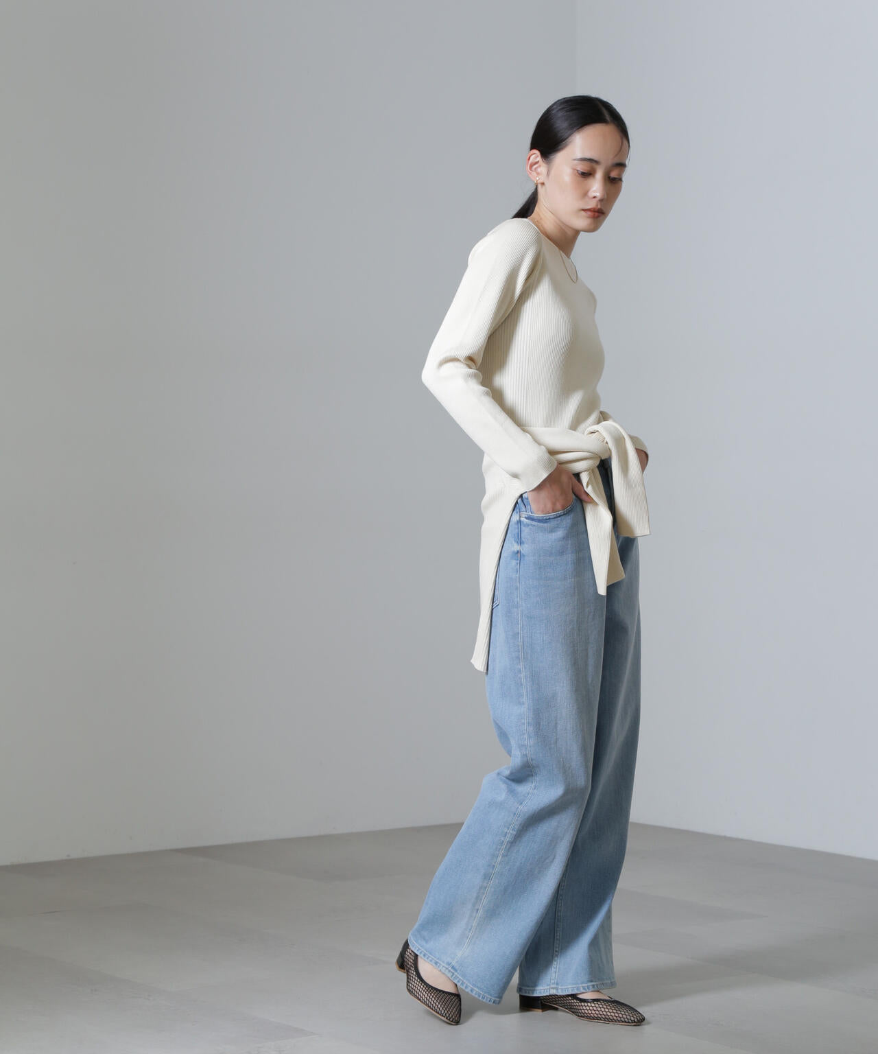 CICA&UVカット加工リブニット 6694222315