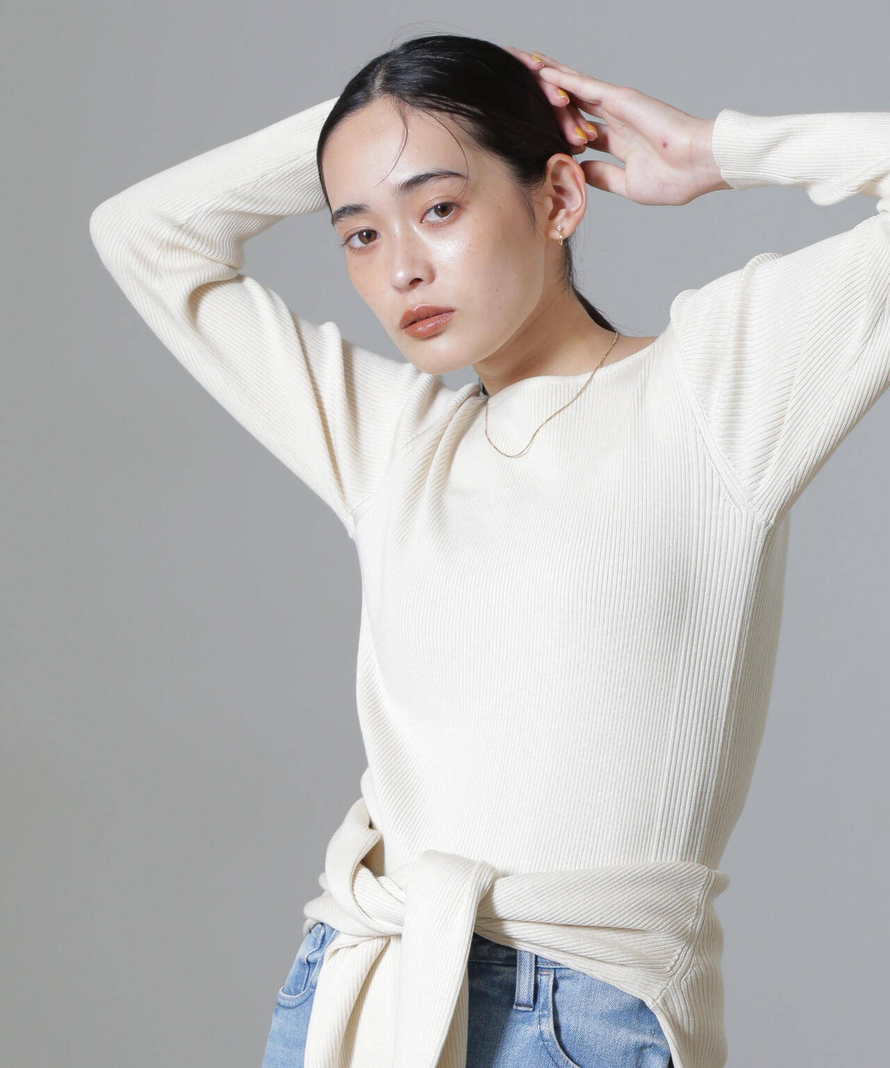 CICA&UVカット加工リブニット 6694222315