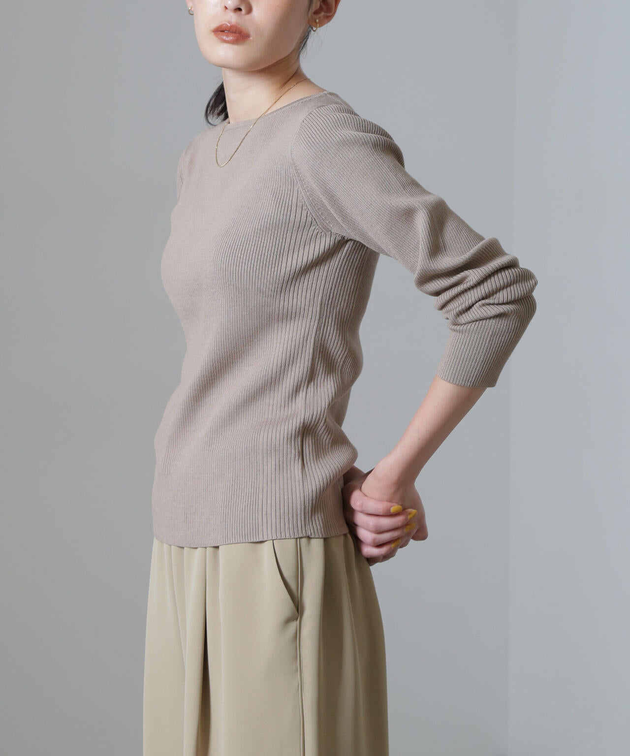 CICA&UVカット加工リブニット 6694222315