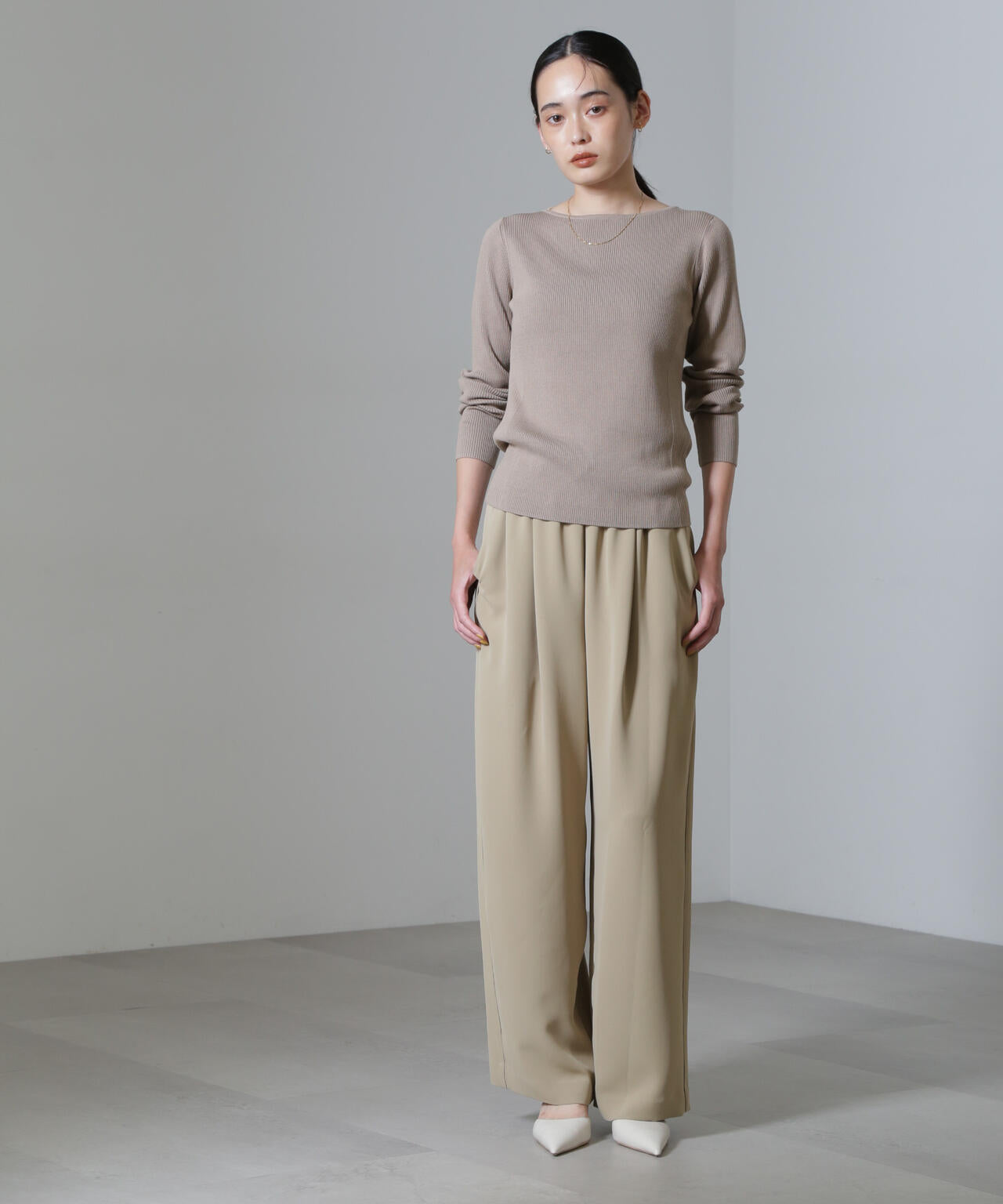 CICA&UVカット加工リブニット 6694222315