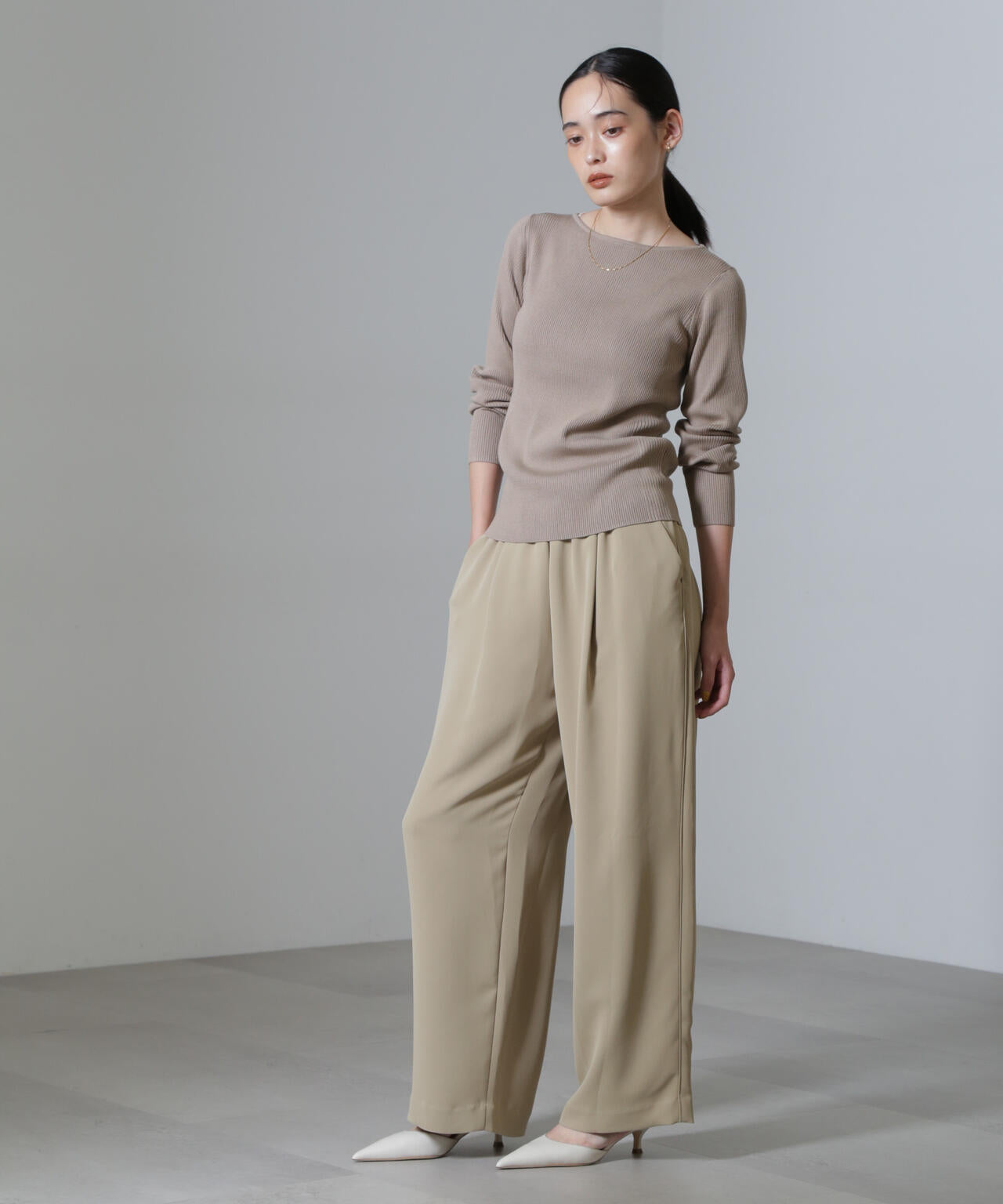 CICA&UVカット加工リブニット 6694222315