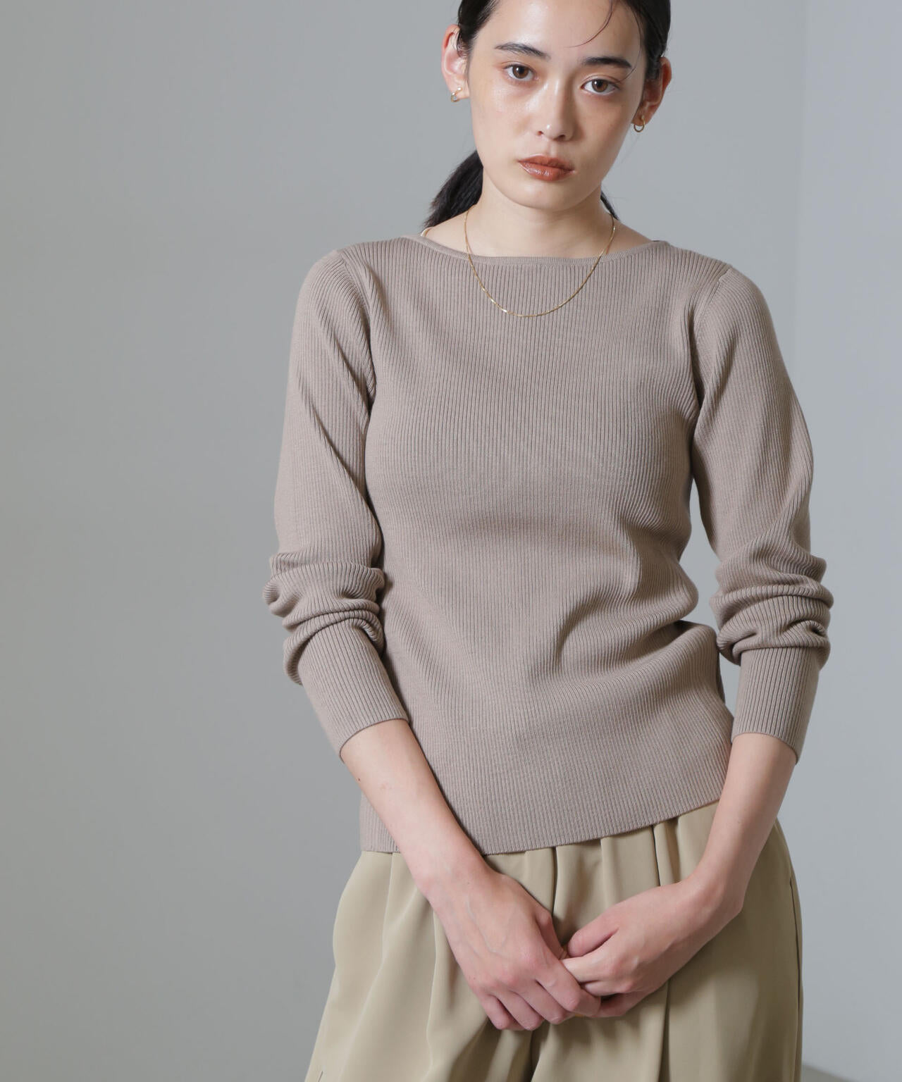 CICA&UVカット加工リブニット 6694222315