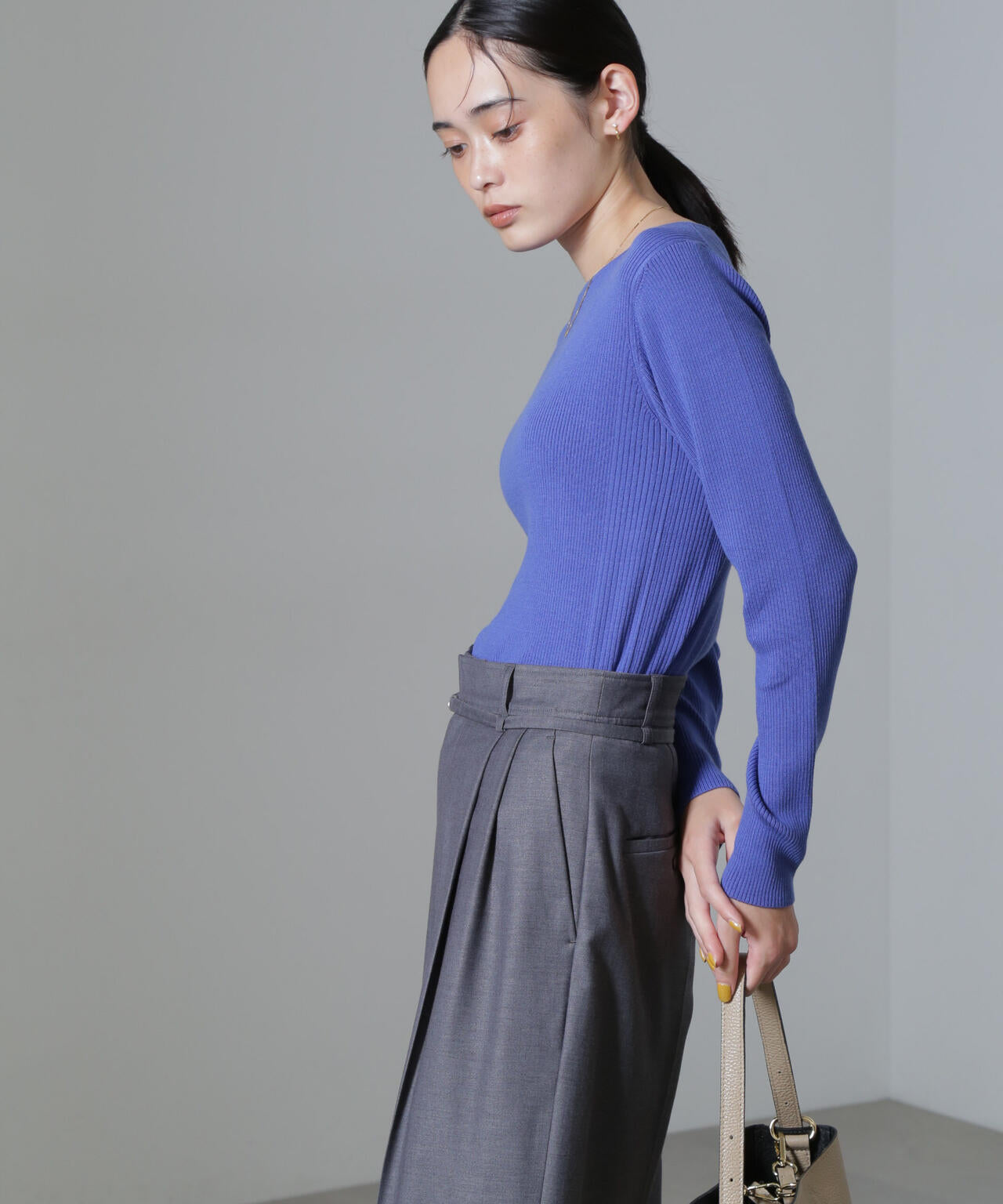 CICA&UVカット加工リブニット 6694222315