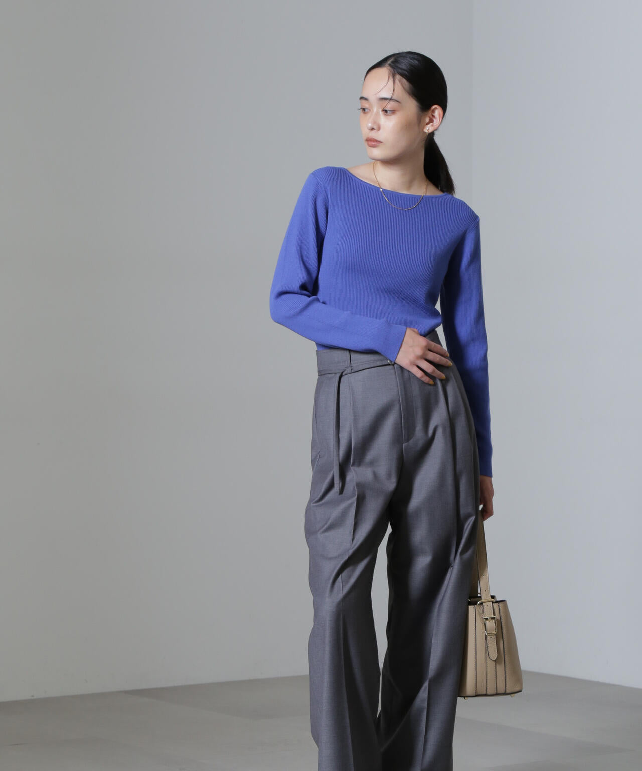 CICA&UVカット加工リブニット 6694222315