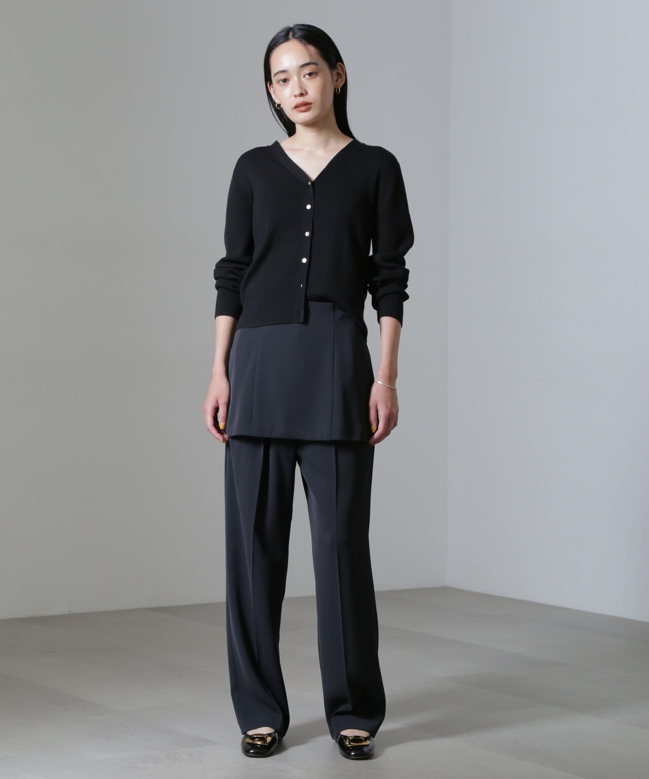 CICA&UVカット加工Vネックリブカーディガン 6694222316