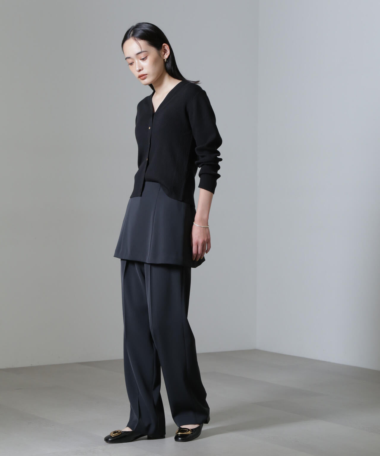 CICA&UVカット加工Vネックリブカーディガン 6694222316