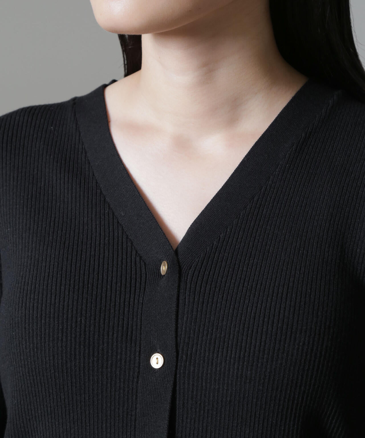 CICA&UVカット加工Vネックリブカーディガン 6694222316