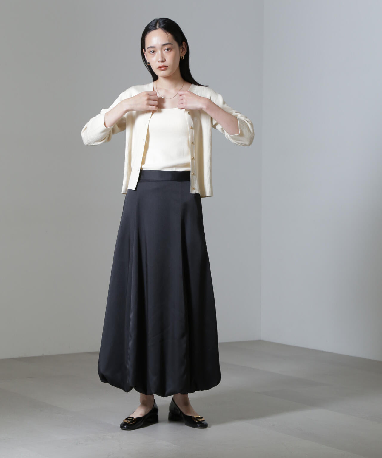 CICA&UVカット加工Vネックリブカーディガン 6694222316