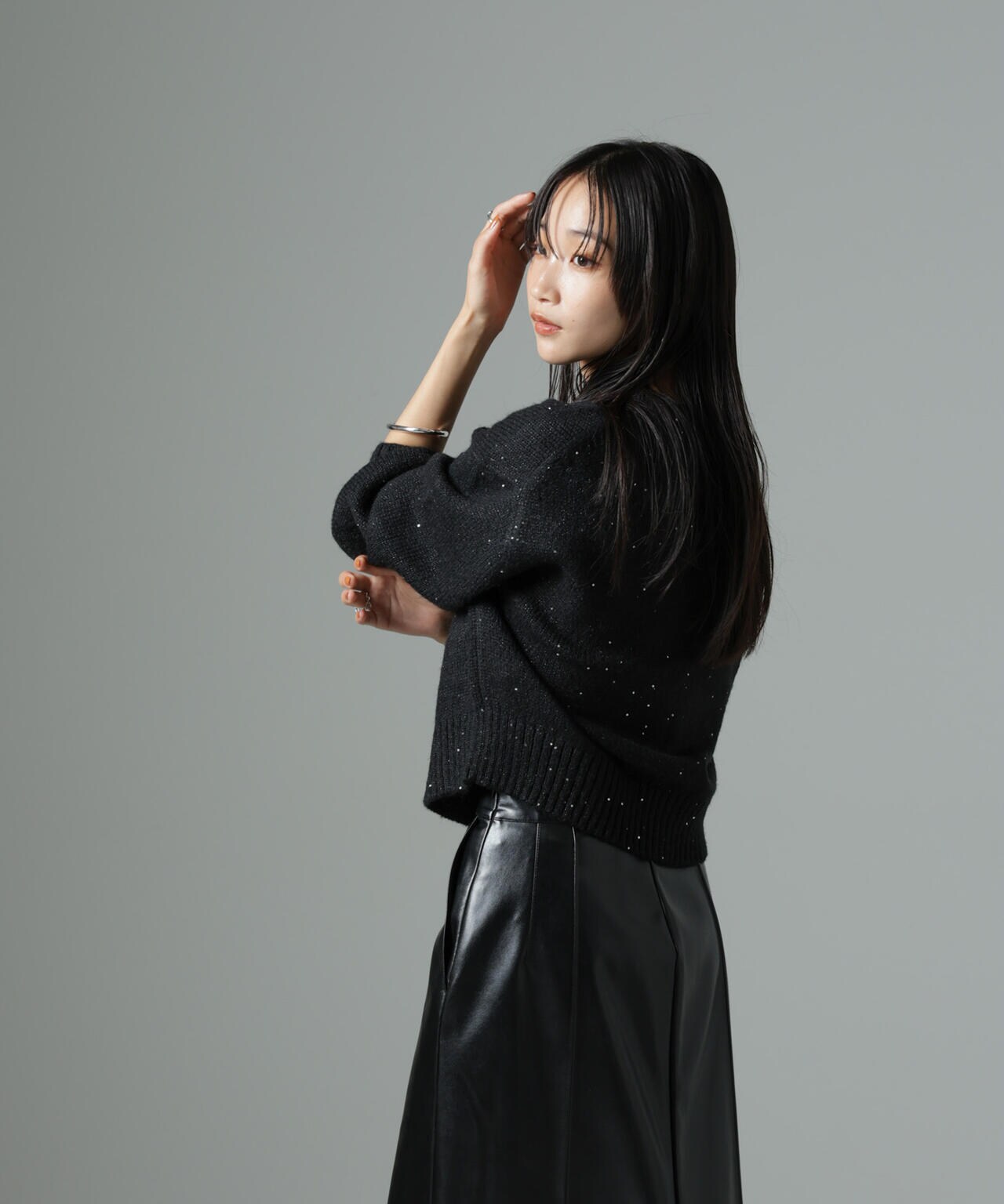 スパンコールラメニットプルオーバー 6694222328