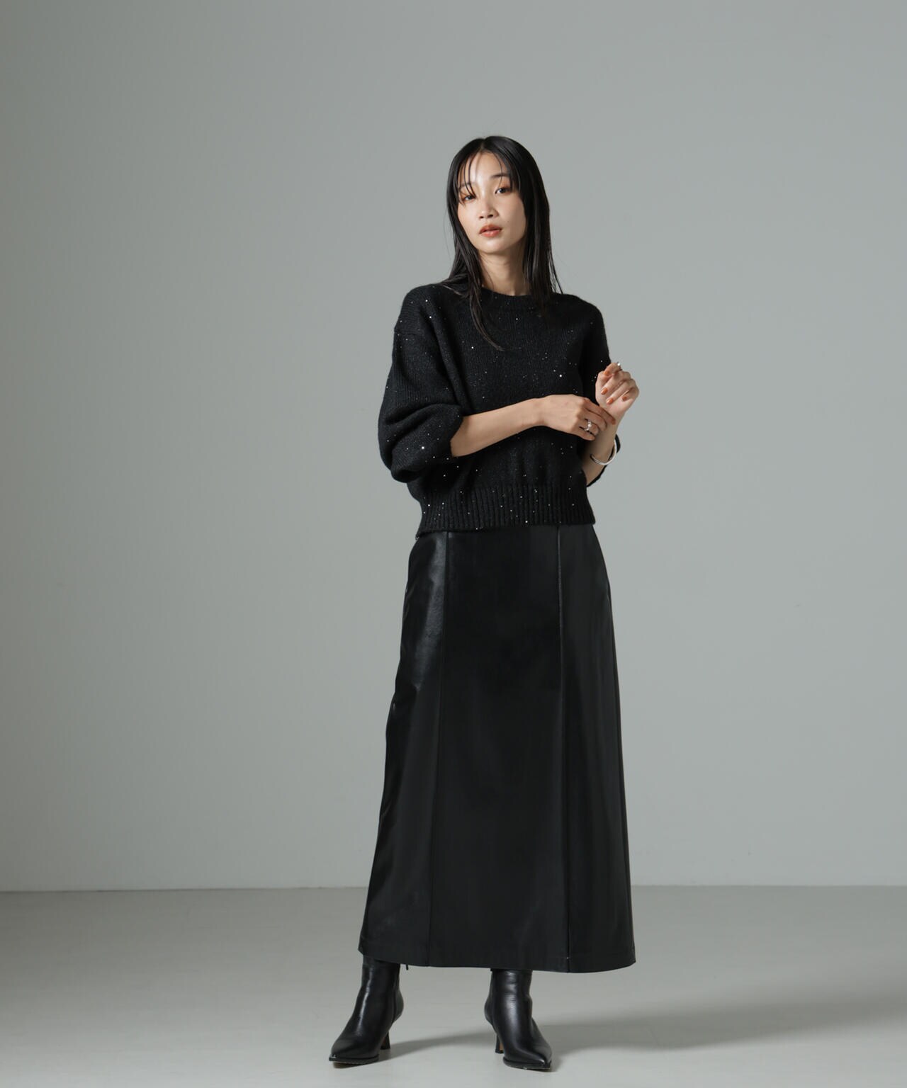 スパンコールラメニットプルオーバー 6694222328