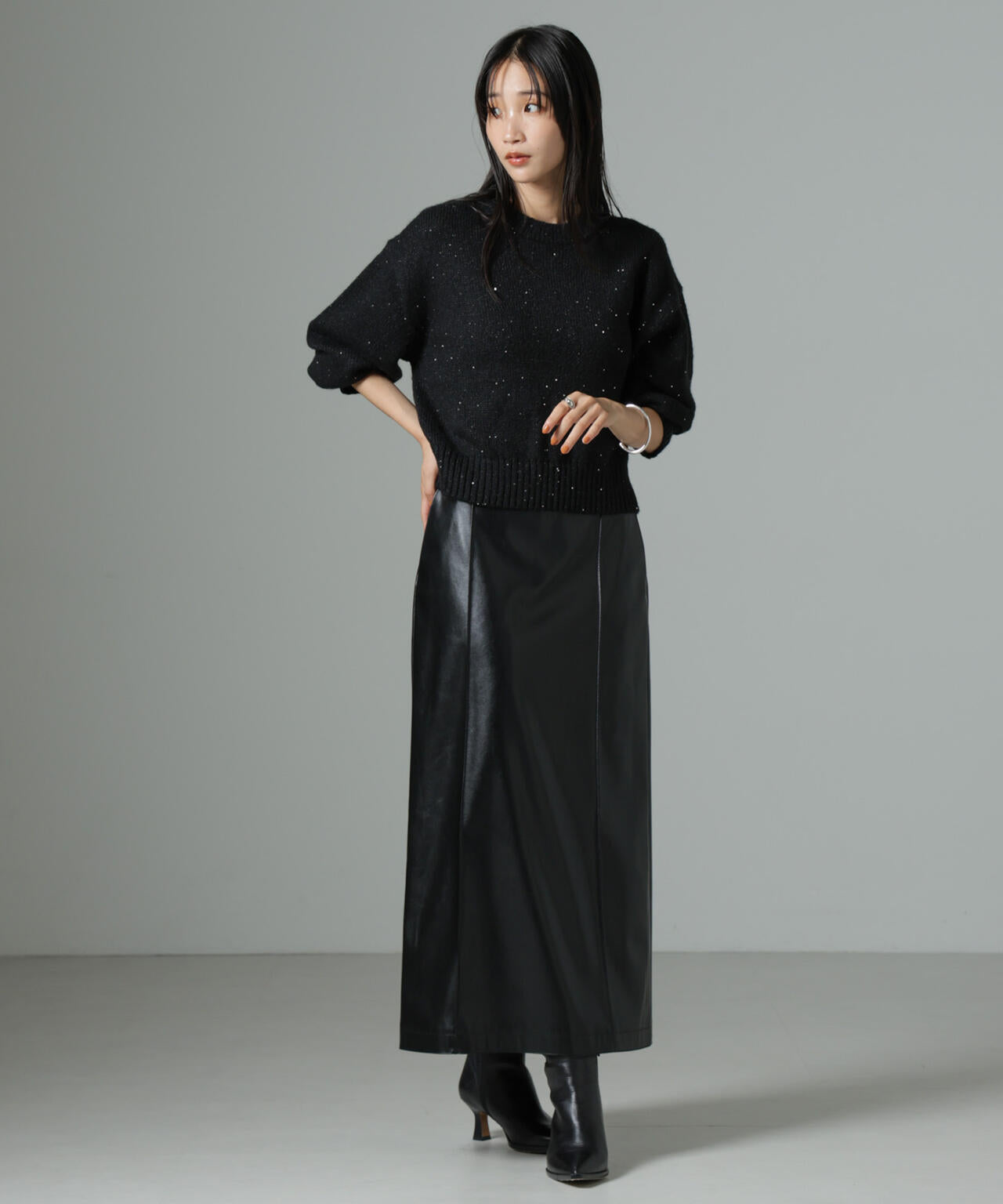 スパンコールラメニットプルオーバー 6694222328