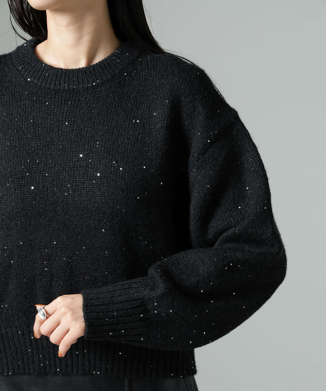 スパンコールラメニットプルオーバー 6694222328