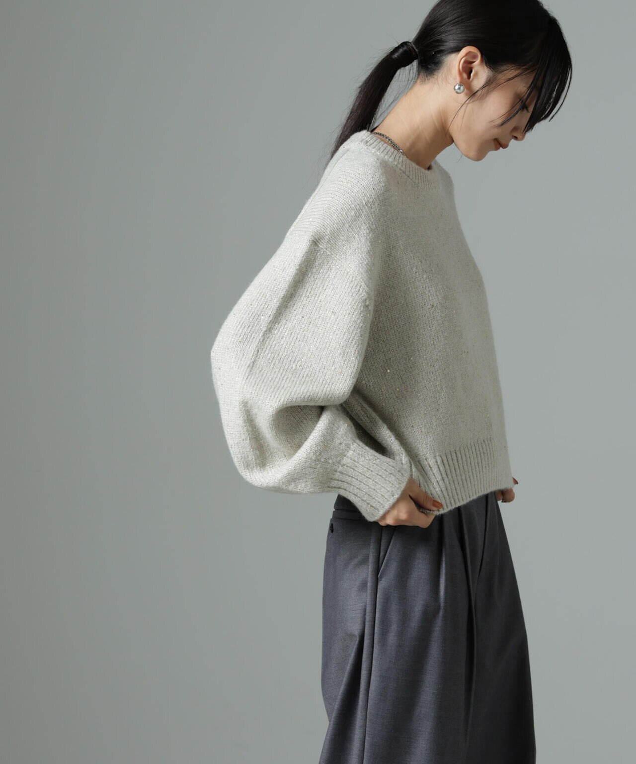 スパンコールラメニットプルオーバー 6694222328