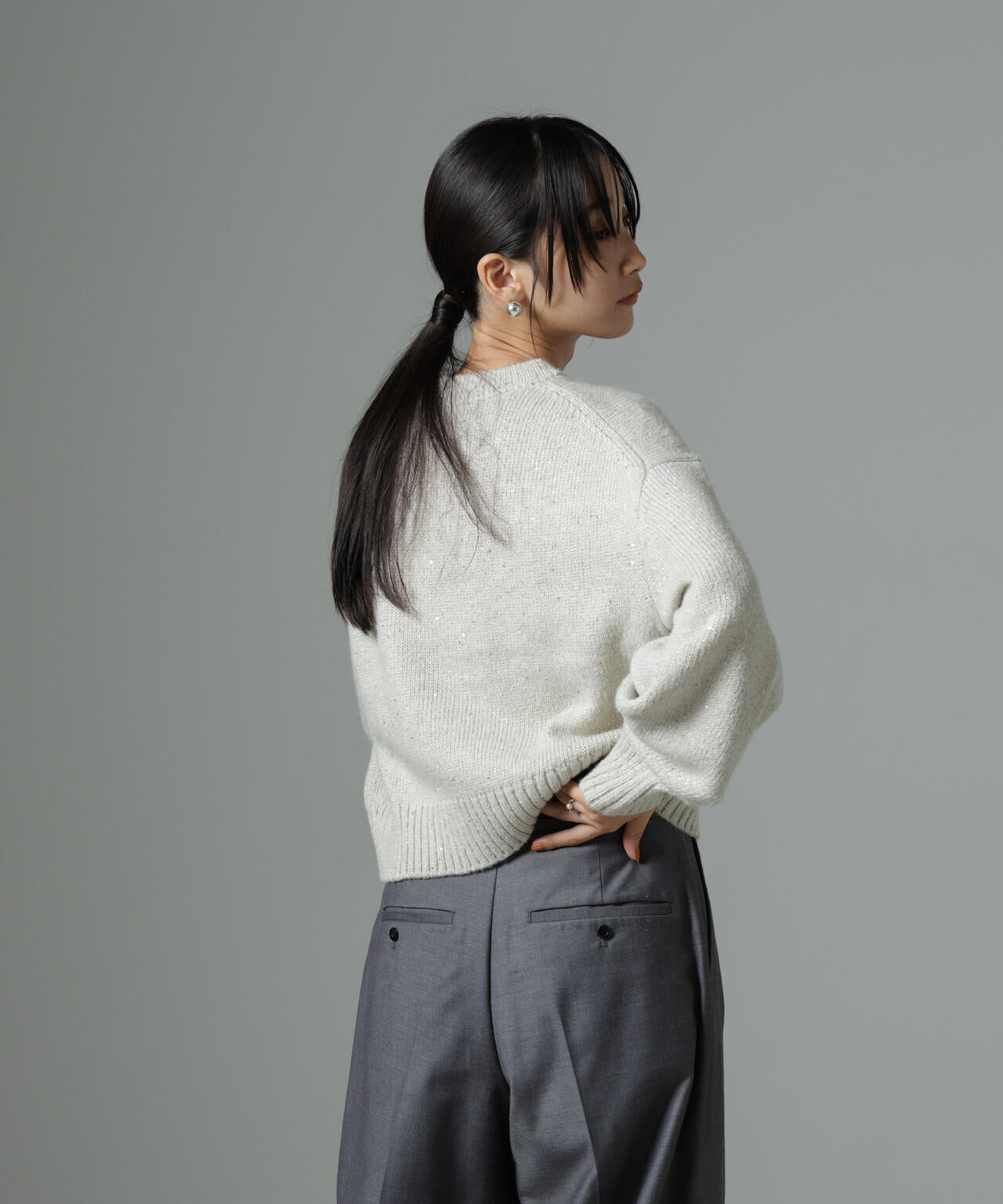 スパンコールラメニットプルオーバー 6694222328