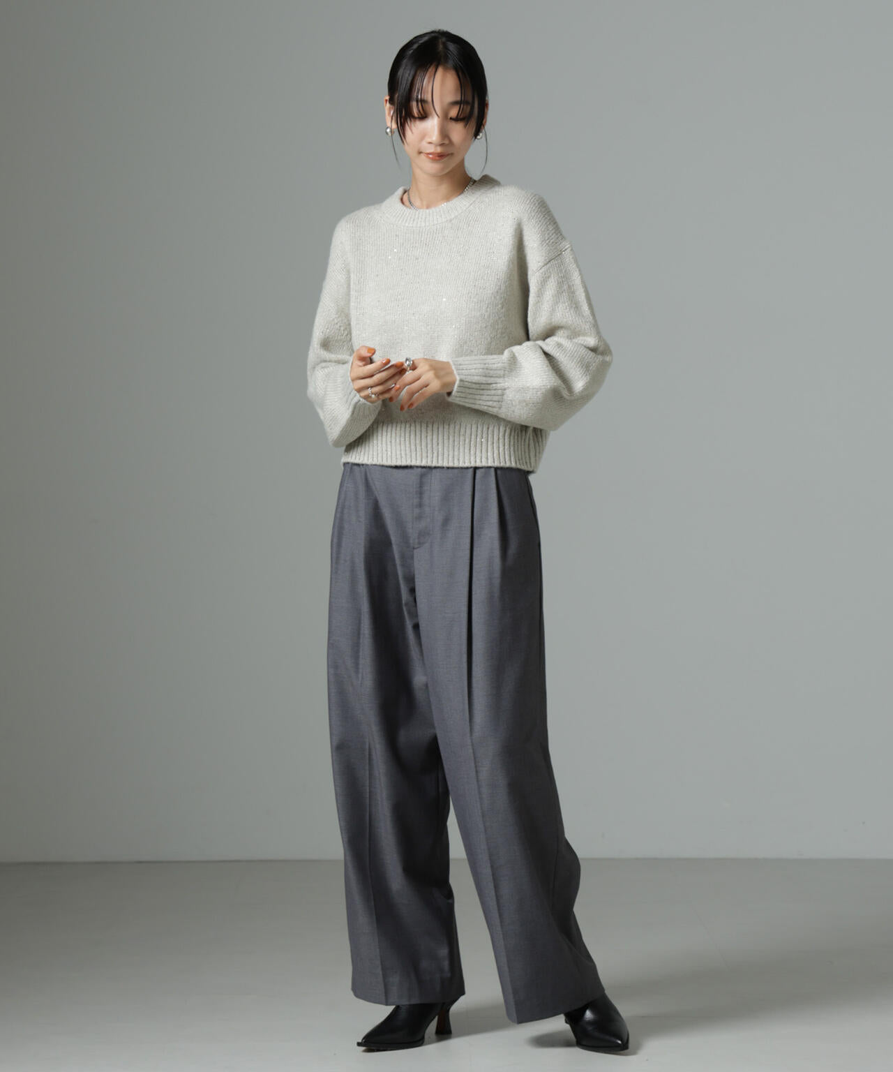 スパンコールラメニットプルオーバー 6694222328