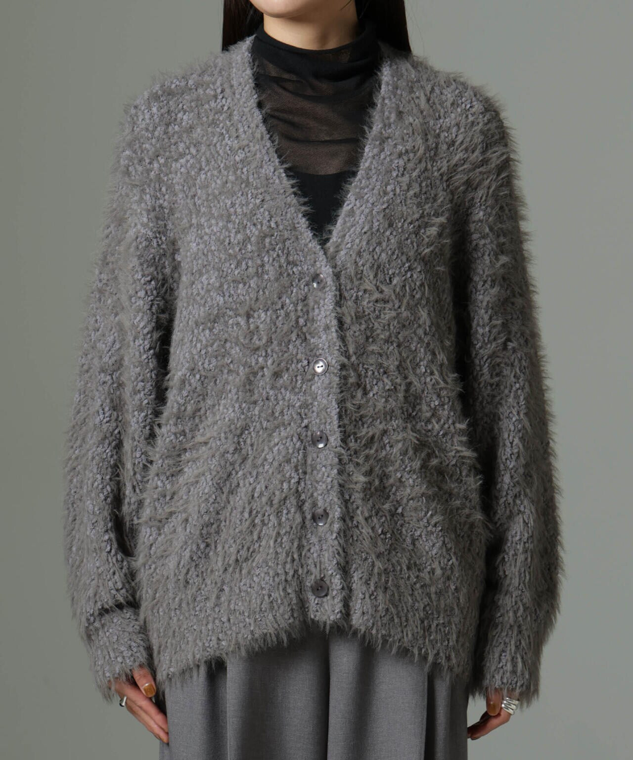 ファンシーシャギーカーディガン 6694222334