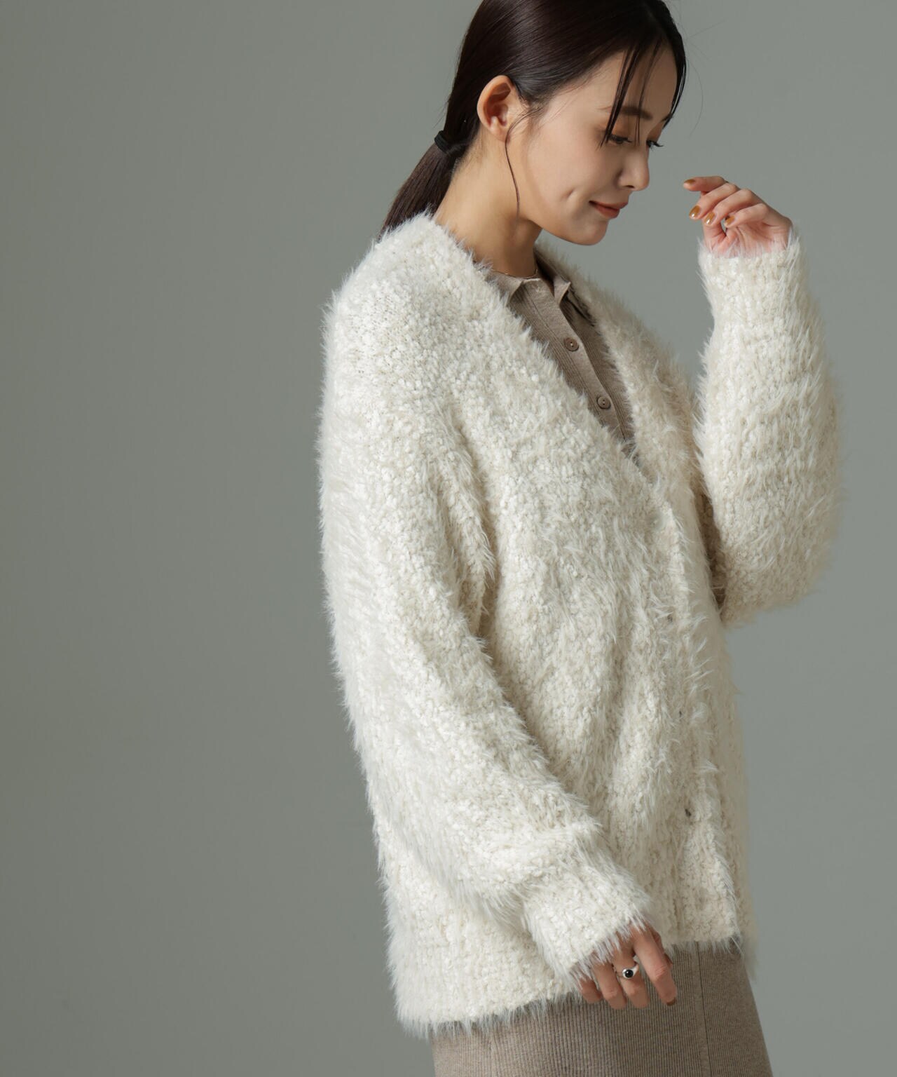 ファンシーシャギーカーディガン 6694222334