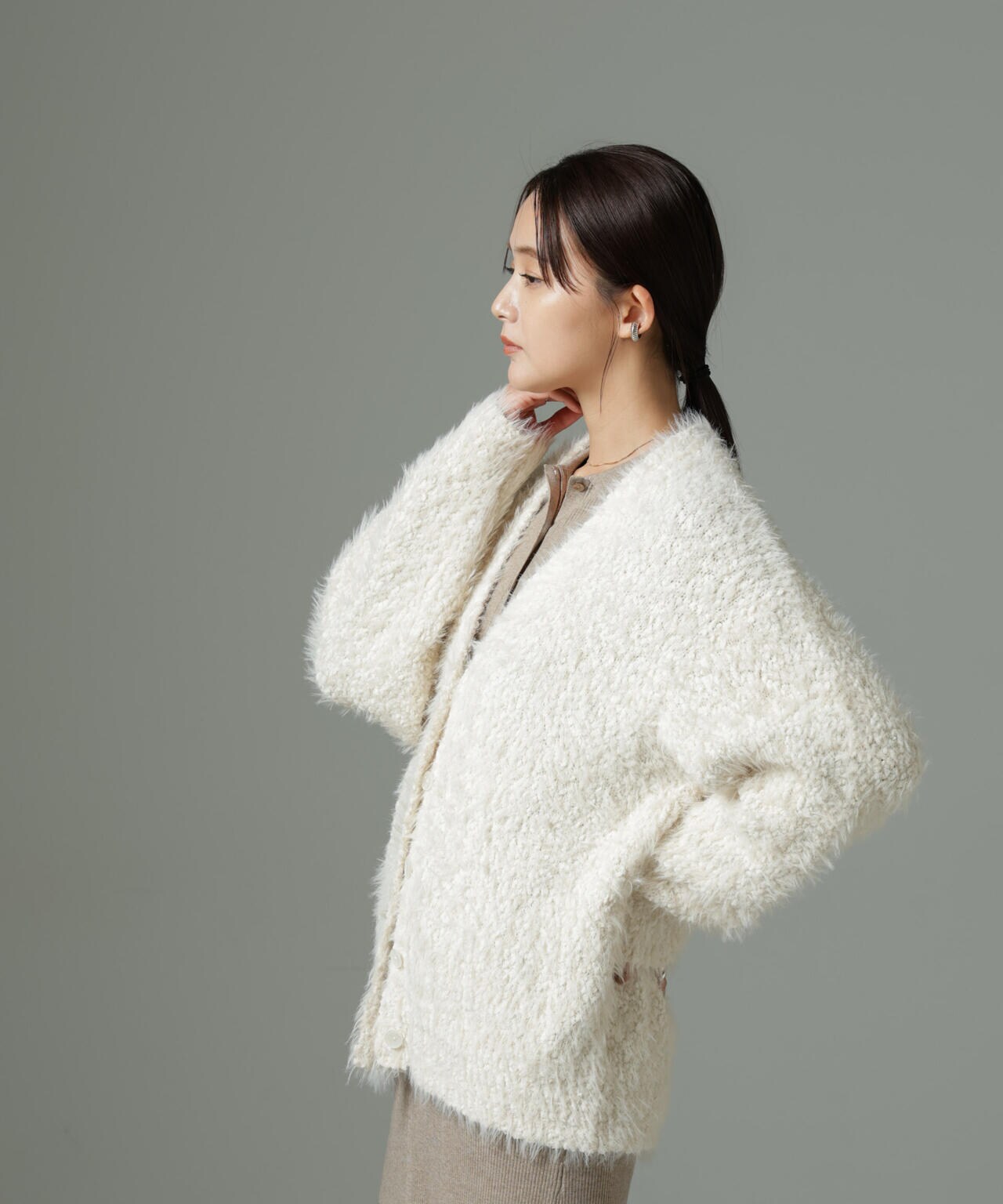 ファンシーシャギーカーディガン 6694222334