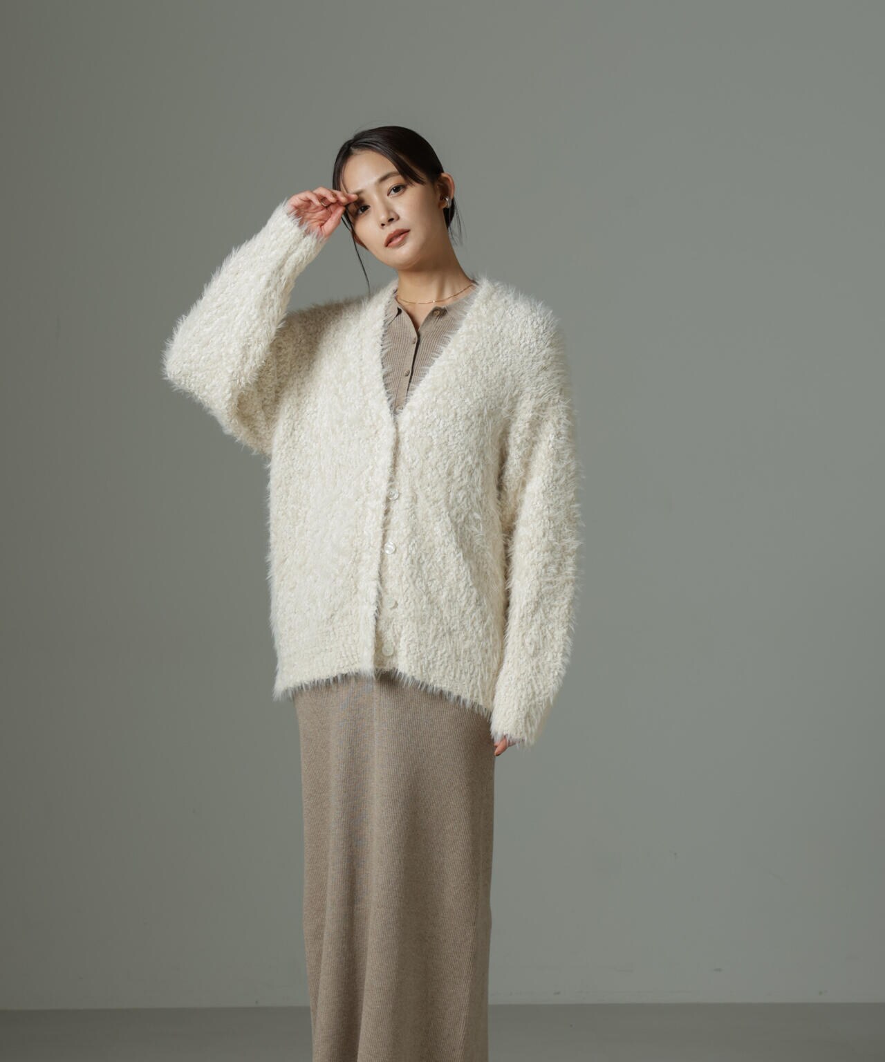 ファンシーシャギーカーディガン 6694222334