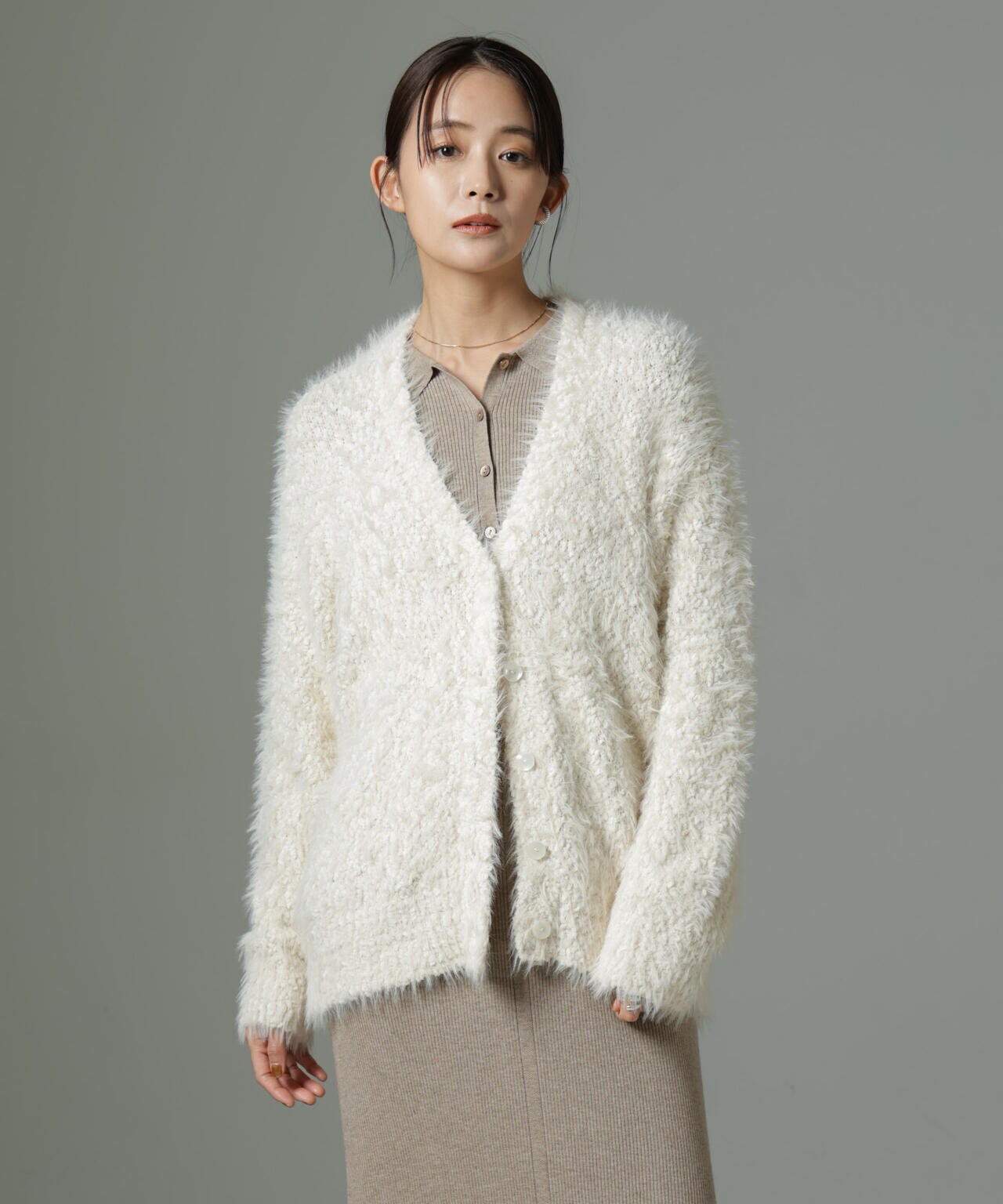 ファンシーシャギーカーディガン 6694222334